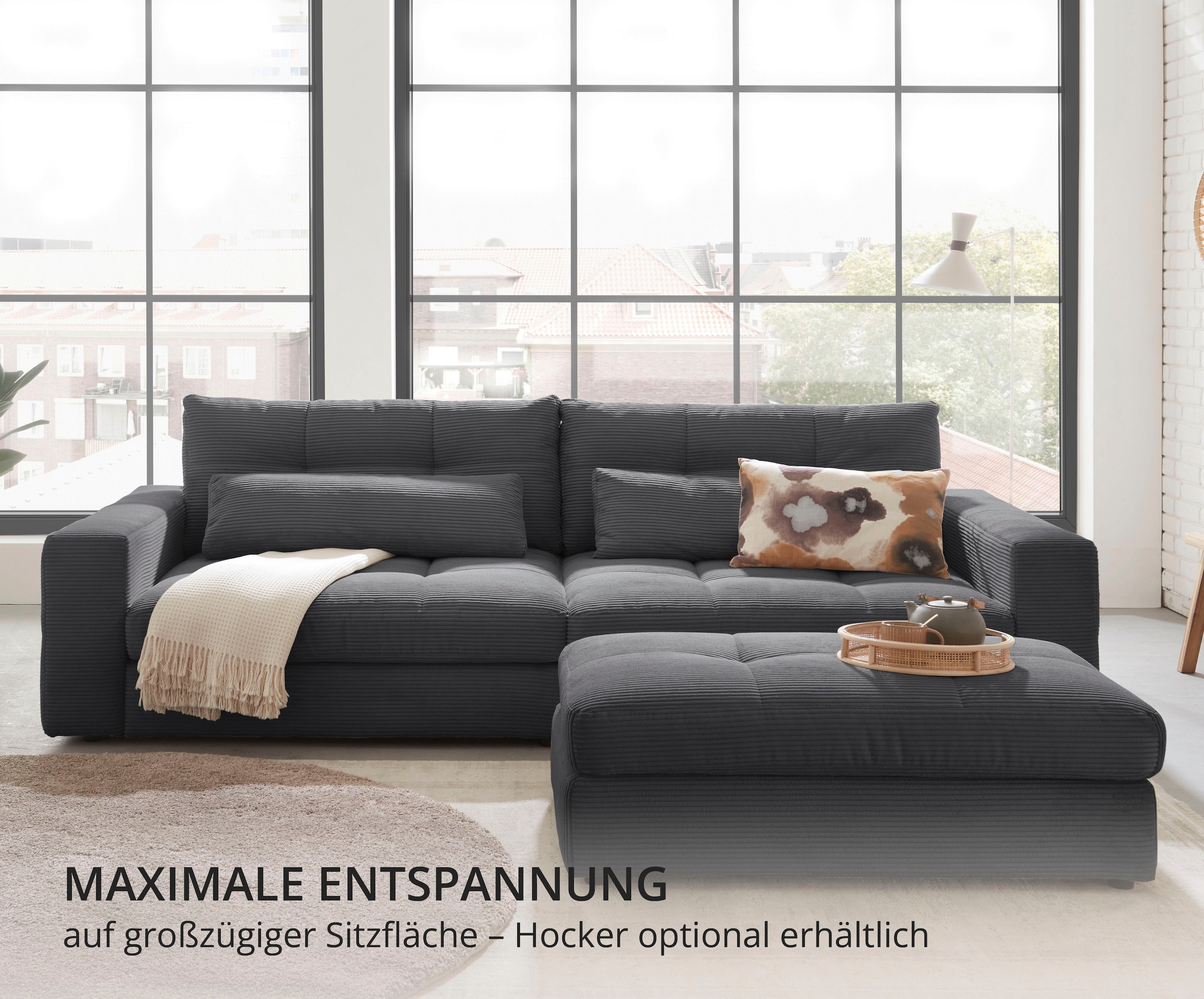 ED EXCITING DESIGN 3-Sitzer »Jasper Mega-Sofa, bequem, viel Platz, Breite 265cm, Tiefe 122cm«