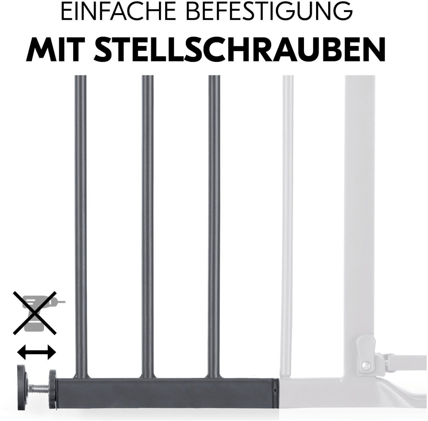 Hauck Verlängerung für Türschutzgitter »Extension, 21 cm, Dark Grey«