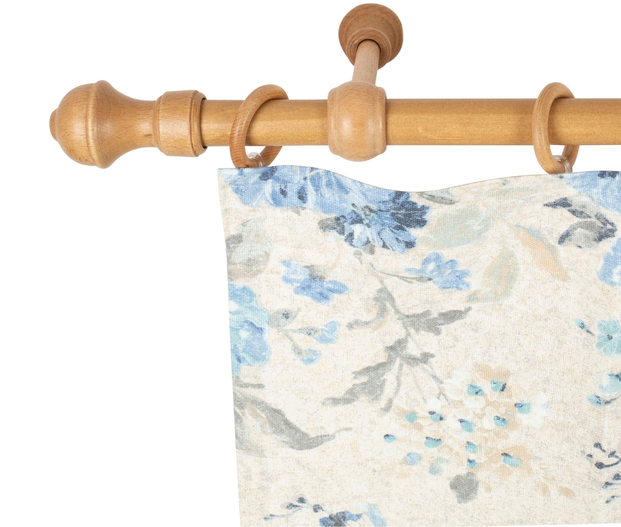 SN DECO GROUP Gardinenstange »Ares« 1 läufig-läufig Fixmass 28 mm, Holz, verschiedene Längen und Farben, Komplettset