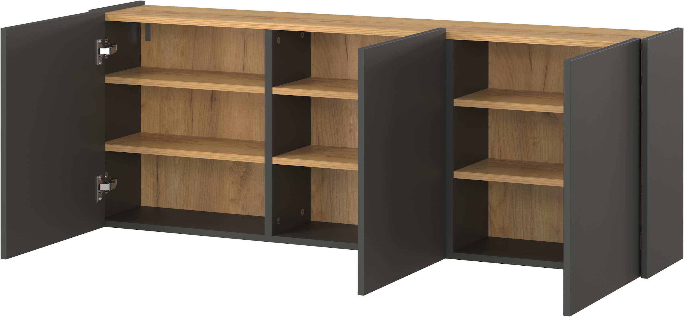 GERMANIA Schuhschrank »GW-Libbiano« 1 Stk. tlg. , ideal für schmale Flure, Breite 138 cm, in 3 verschiedenen Höhen