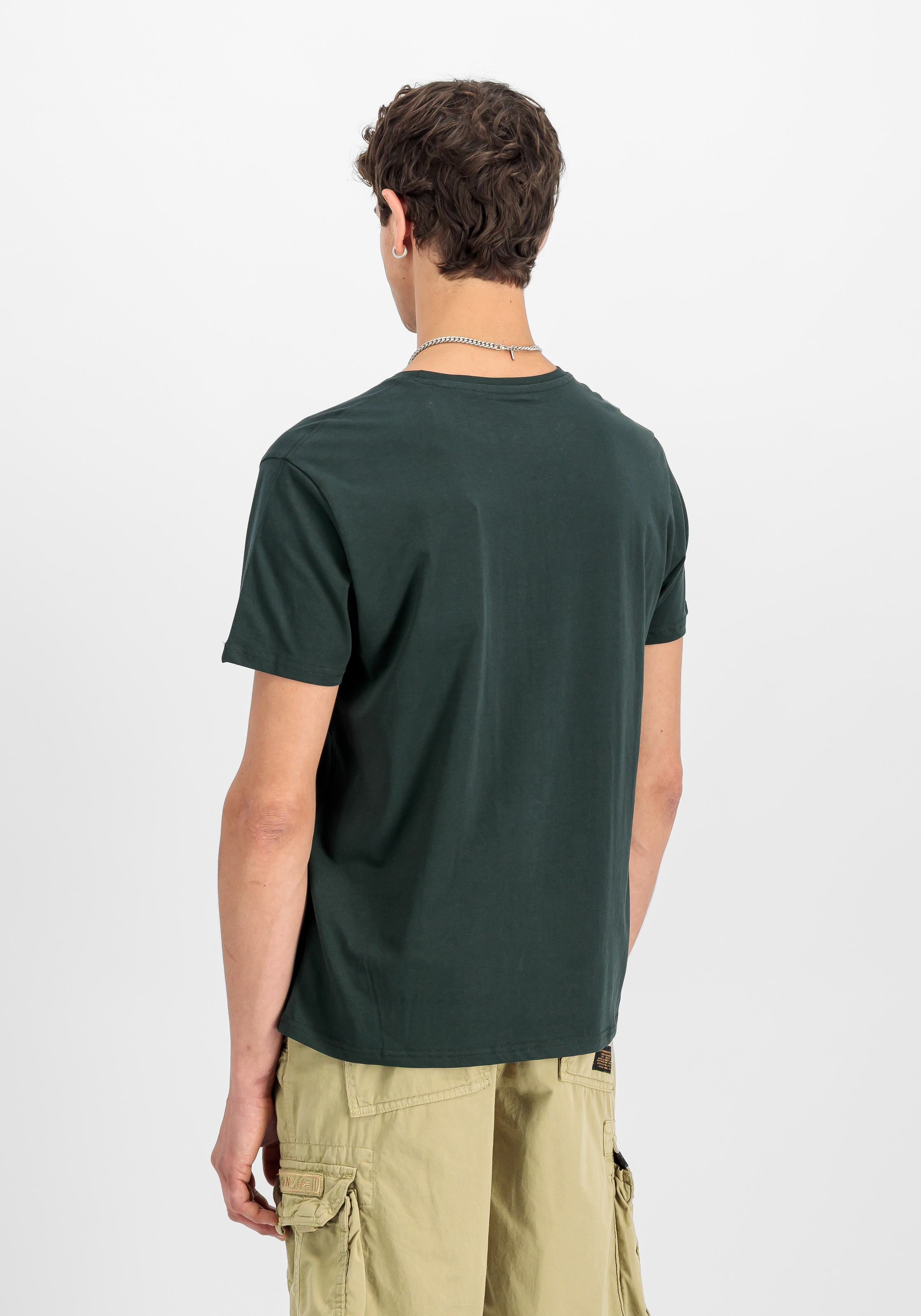 Alpha Industries Shirt à col rond »BASIC T SMALL LOGO« Baumwolle, regular fit
