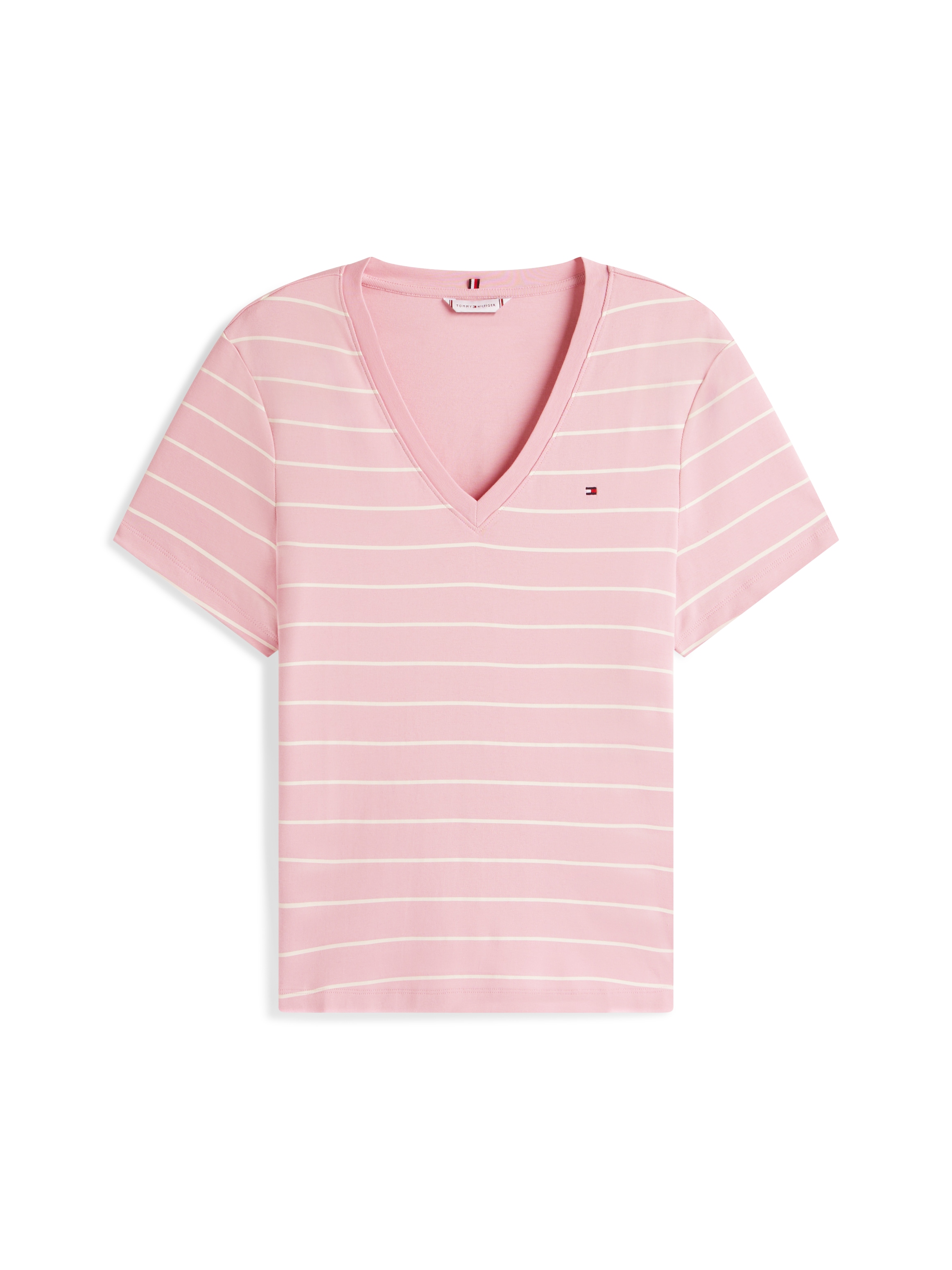 Tommy Hilfiger Curve V-Shirt »CRV SLIM CODY V-NK SS« in grossen Grössen, Baumwoll-Qualität