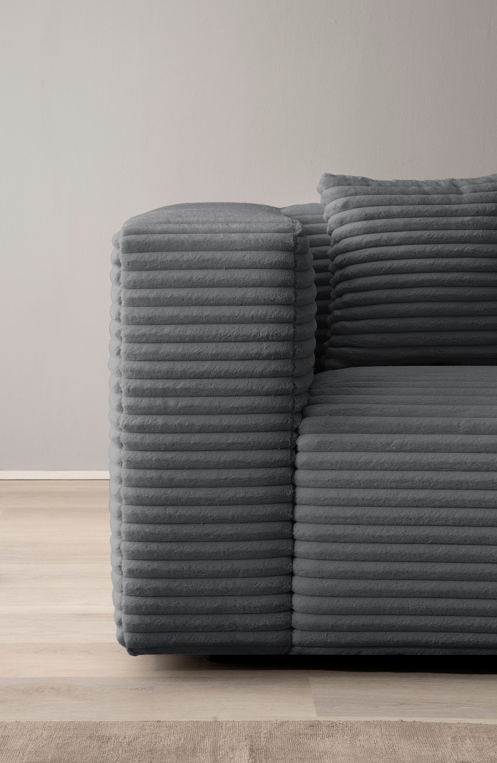 Home affaire Polsterecke »BAKELS, Ecksofa-Set mit Hocker, L-Form mit Schlaffunktion« Ecksofa-Set (incl. Hocker) im trendigen Megacord