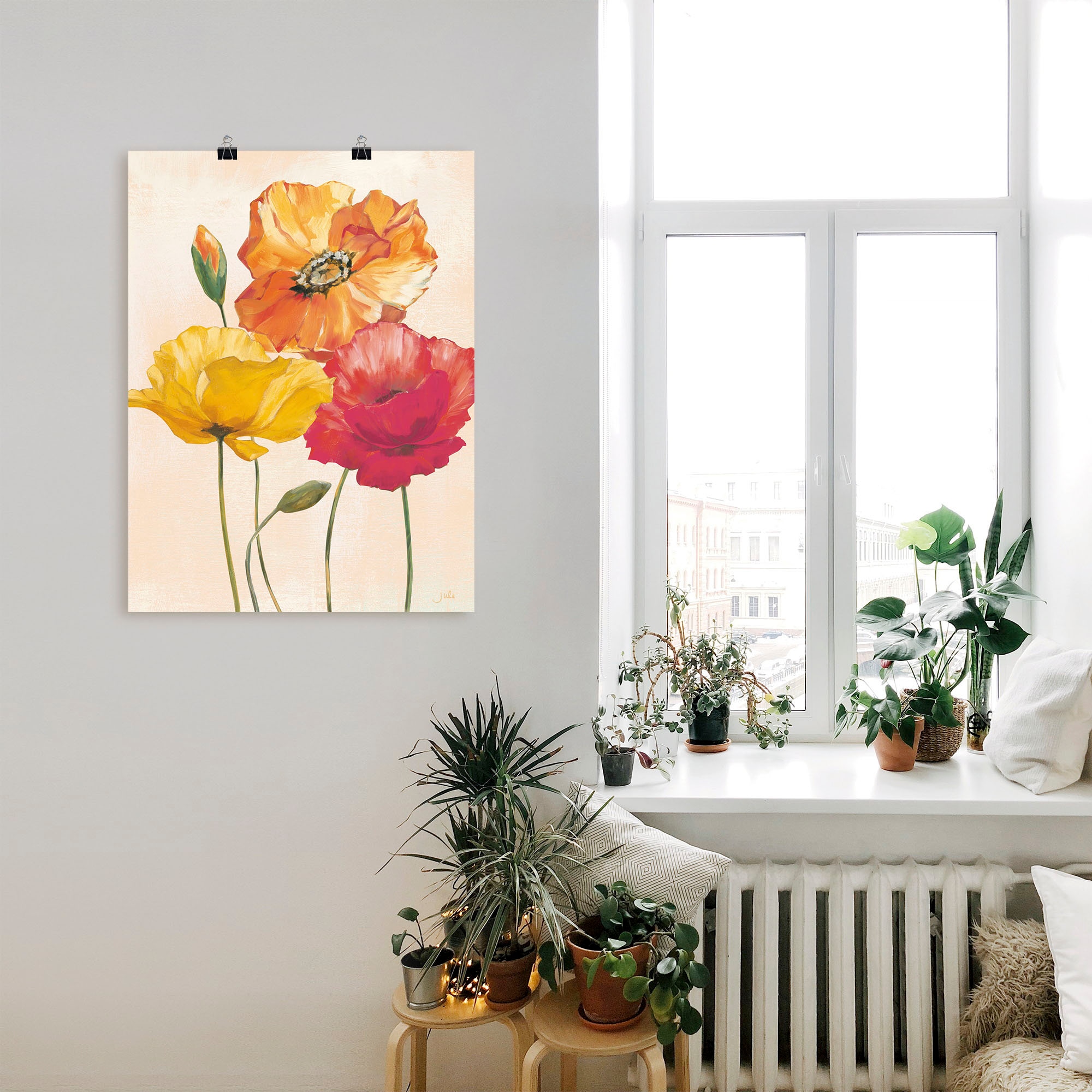 Artland Wandbild »Bunte Mohnblumen I« Blumenbilder 1 Stk. tlg. als Leinwandbild, Poster in verschied. Grössen