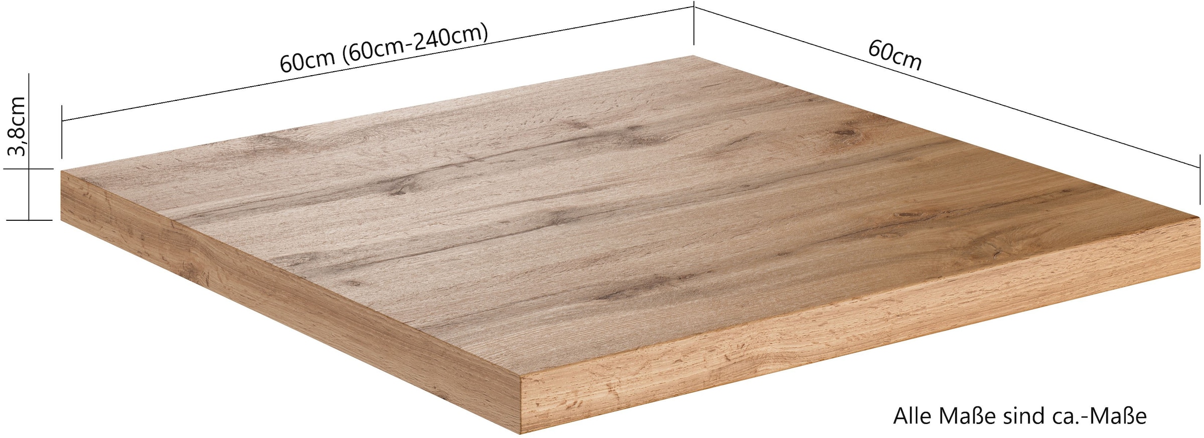 KOCHSTATION Kitchenette »KS-Lagos2, Breite 240 cm« au choix avec appareils électriques, avec plan de travail épais de 38mm