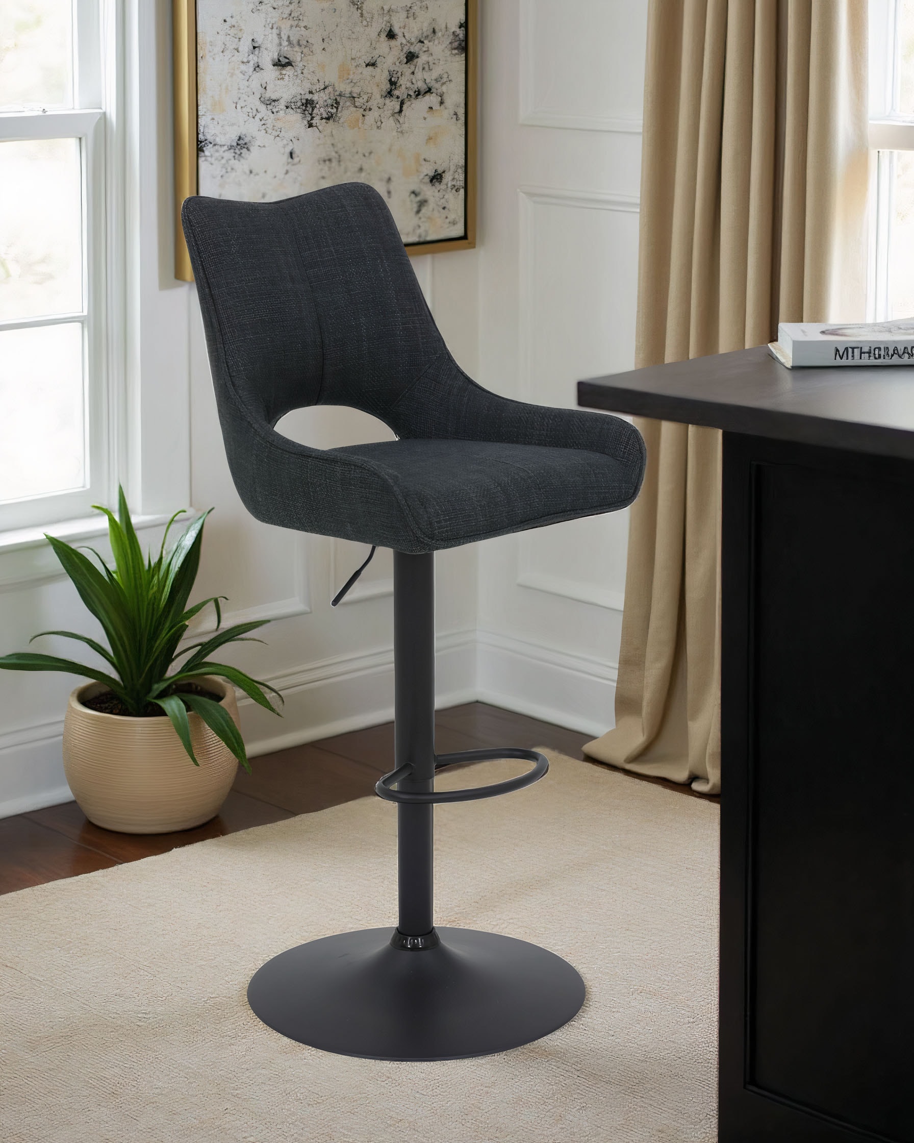 HELA Barhocker »ROCKPORT« Set,  drehbar,höhenverstellbar,Gasdruckfeder,Rückenausschnitt,Tellerfuss