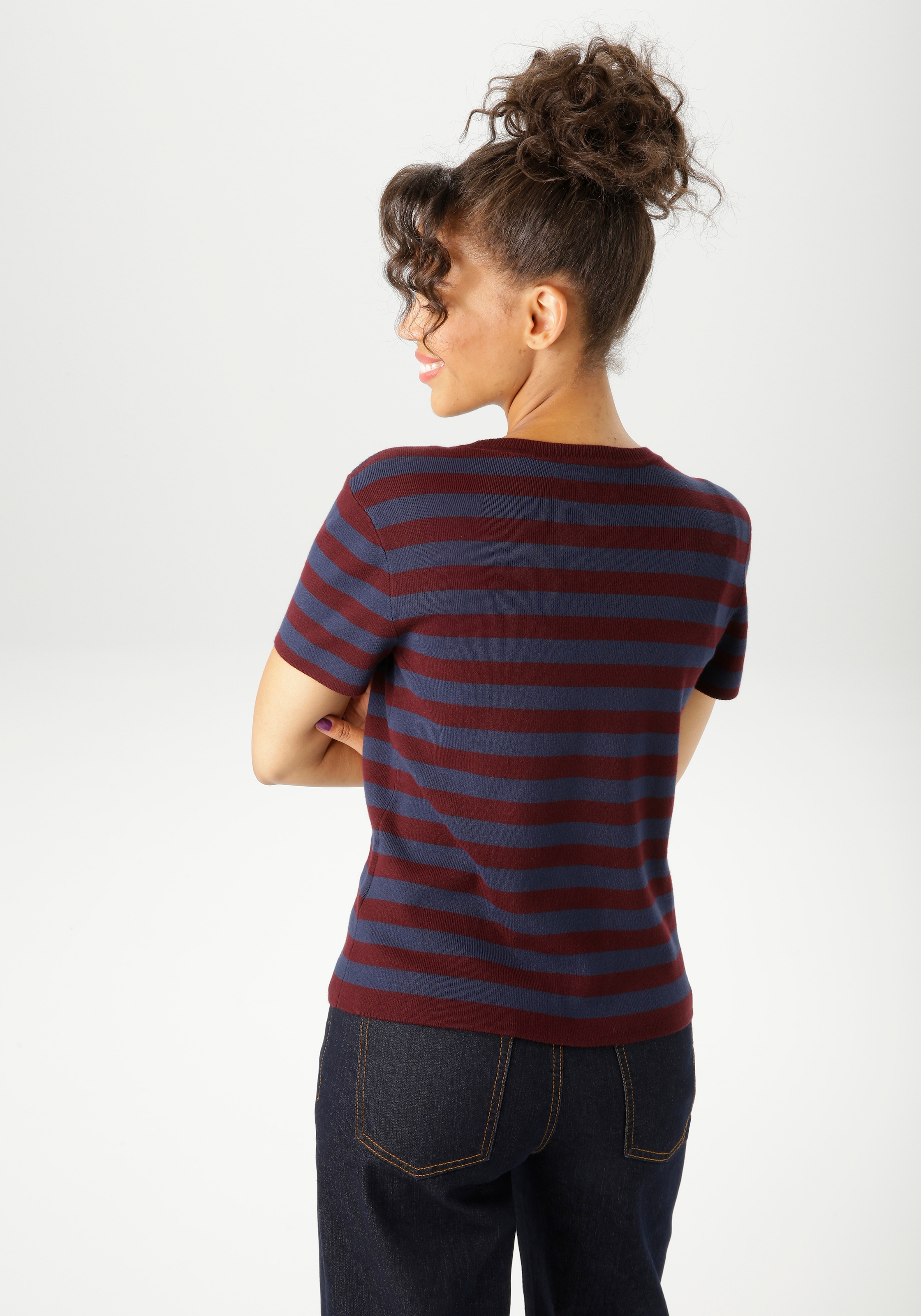 Aniston CASUAL Strickpullover im Streifen-Dessin