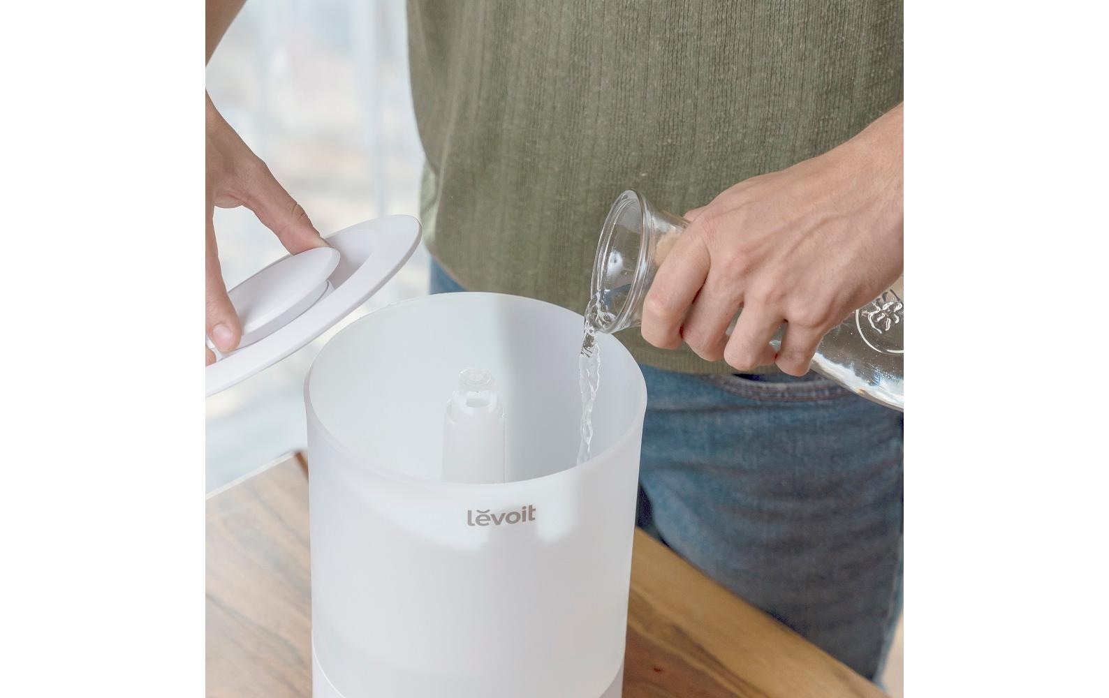 Levoit Luftbefeuchter »Dual 150 Ultrasonic Cool Mist Humidifier« 3 l Wassertank Top-Fill, 3 l, mit Nachtlicht, 25 Std. Laufzeit, spülmaschinenfest