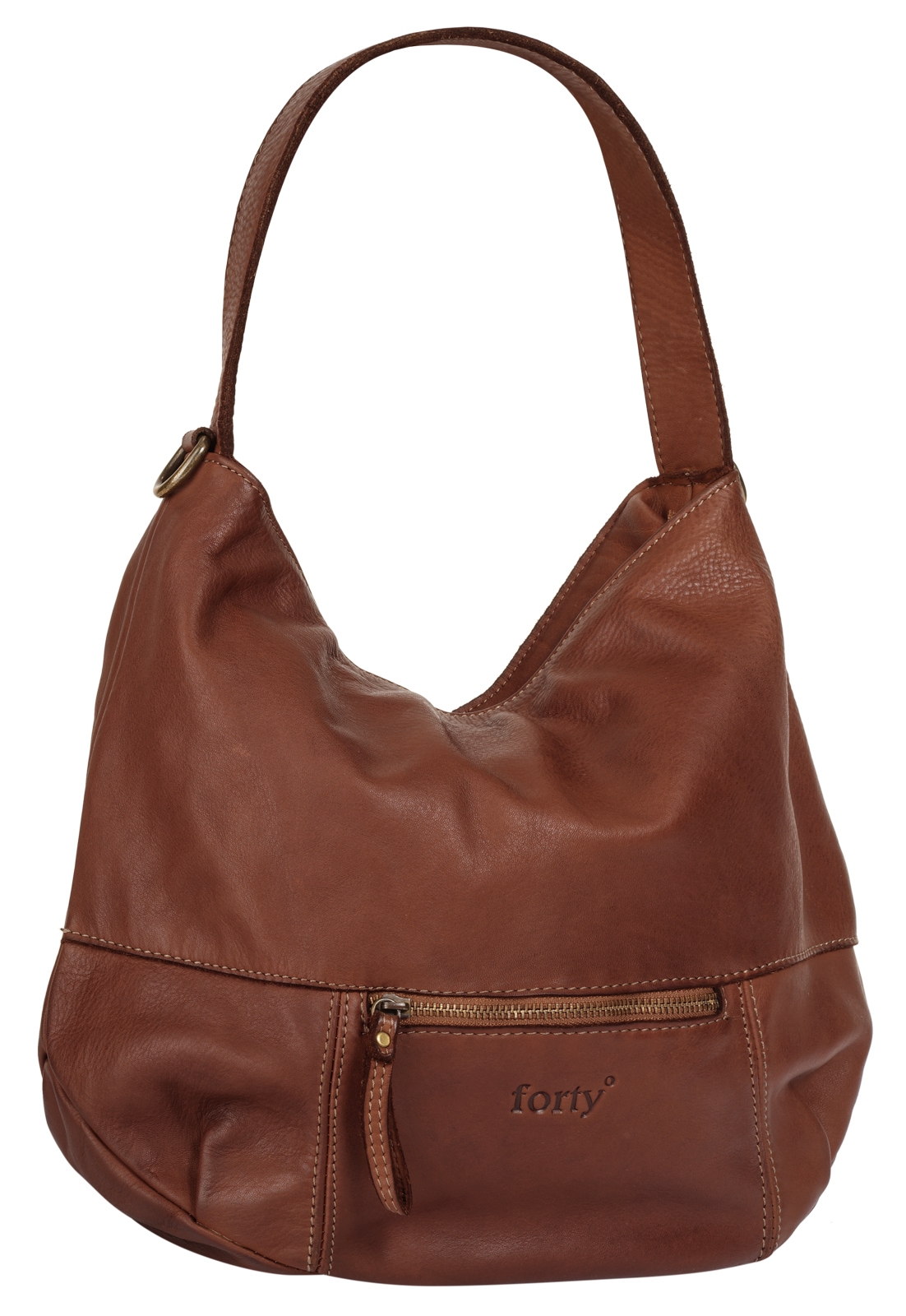 forty° Shopper cuir véritable, fabriqué en Italie