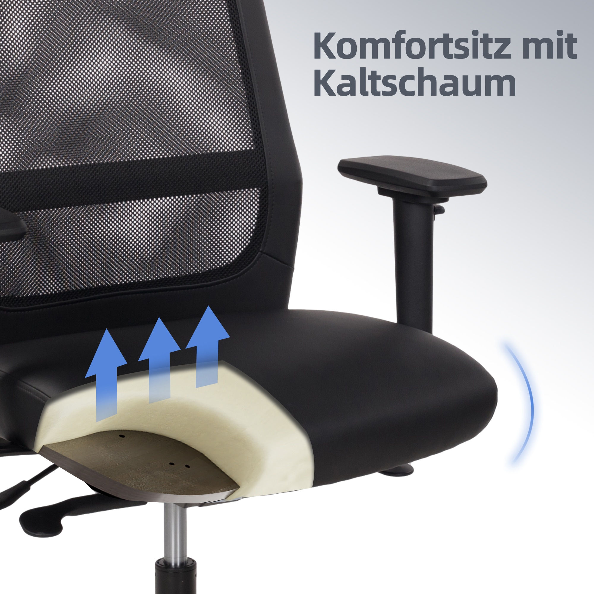 Duo Collection Chaise de bureau »SERRIA« () 1 cuisAccoudoirs 3D, réglage profondeur et hauteur d'assise, coussin cervical