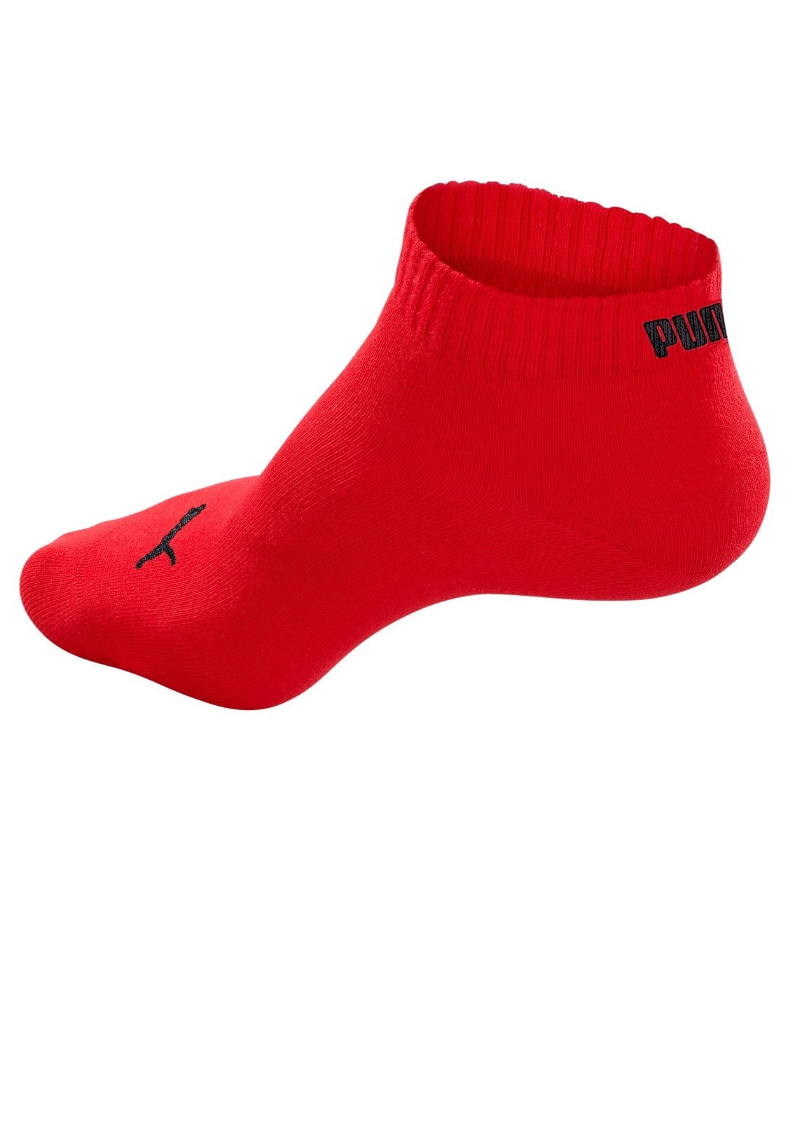 PUMA Kurzsocken 3 Paar tlg. Atmungsaktiv, Rippenbündchen, weiche Baumwollmischung