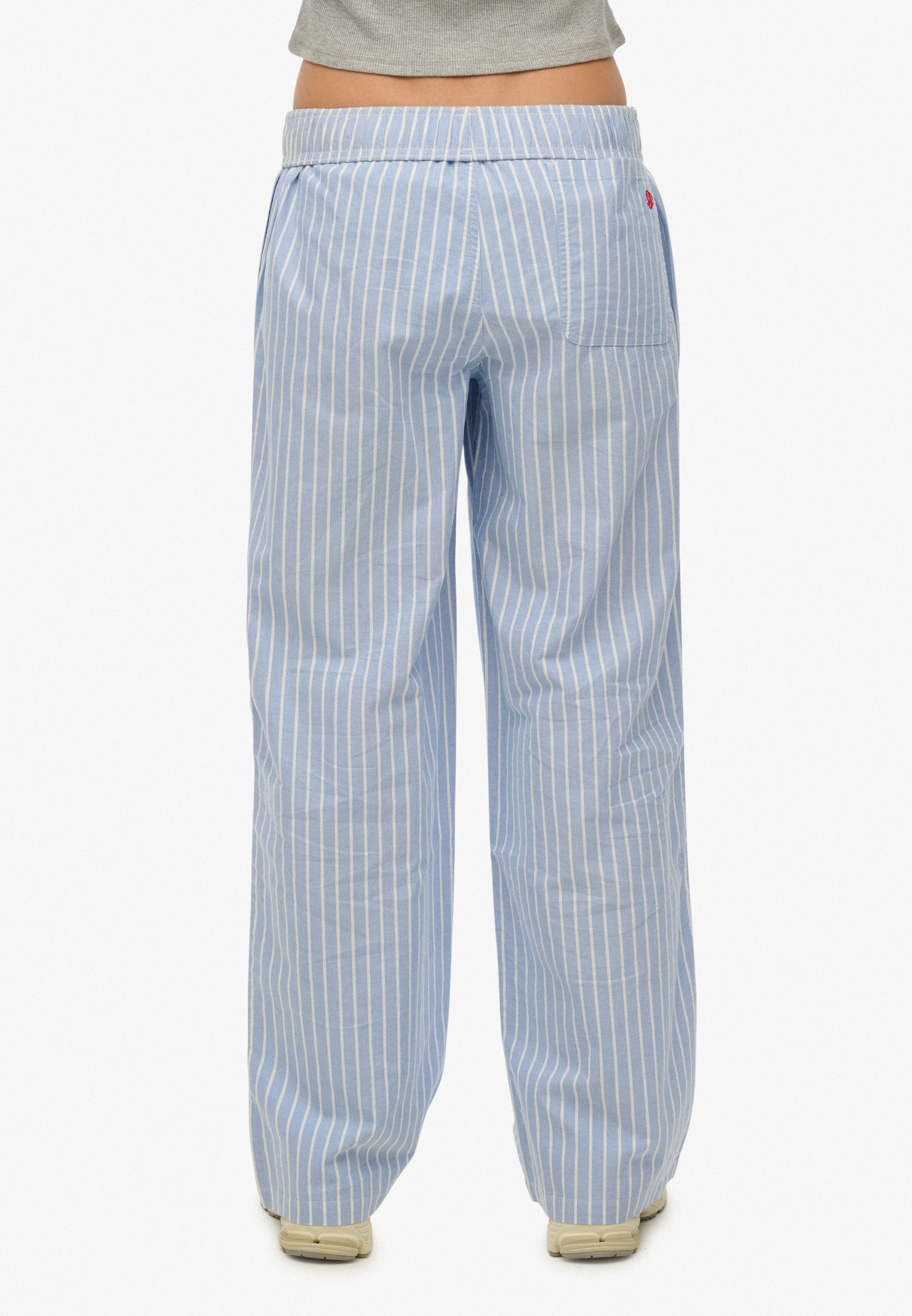 Superdry Pantalon cargo »COTTON STRIPE ELASTIC TROUSER«  en coton et jersey, coupe décontractée, aspect rayé