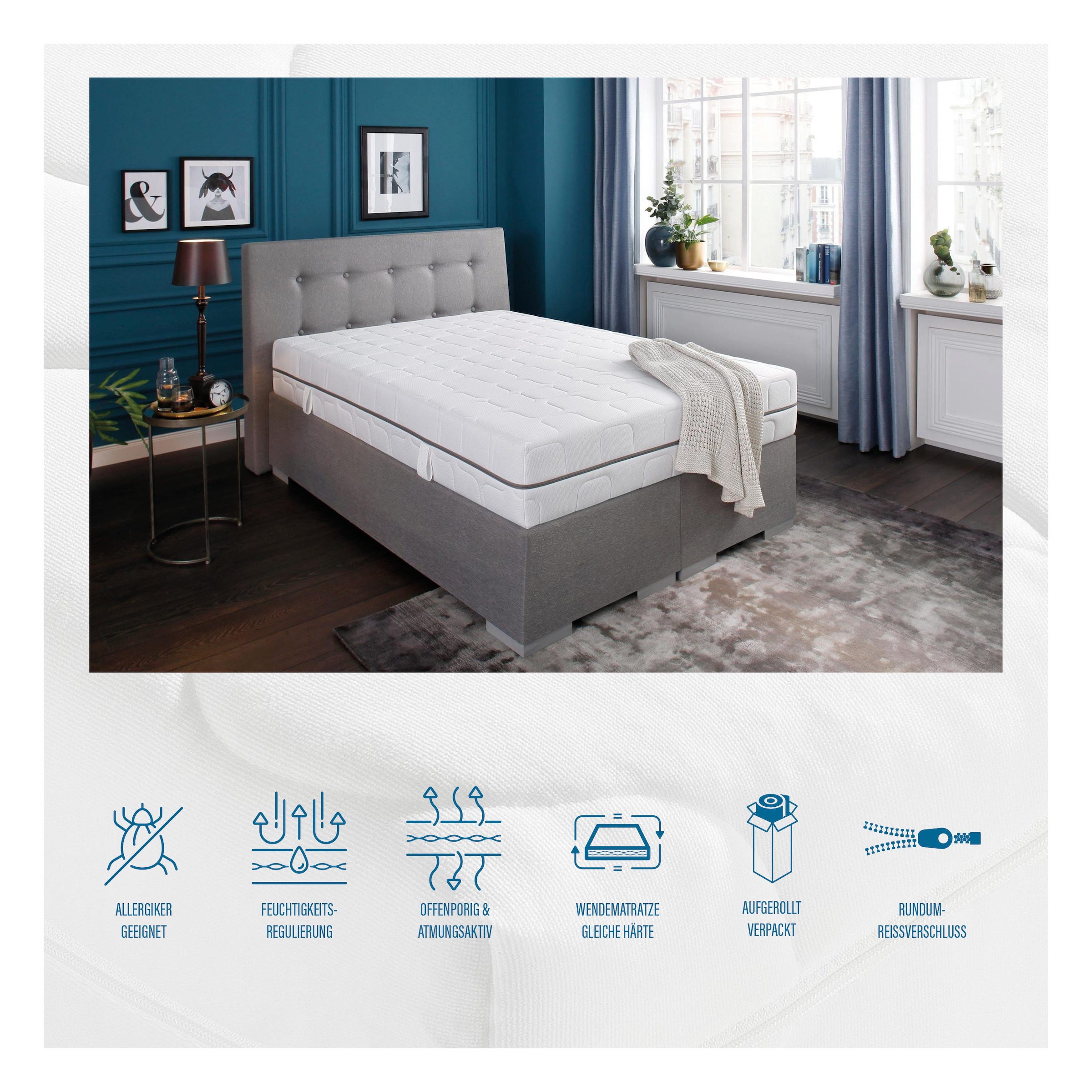 Beco Matelas mousse confort »Grand Master, Matratze in 90x200 cm und weiteren Grössen erhältlich« 26 cm hoch Raumgewicht: 26 kg/m³ 1 cuis tlg. Note TRÈS BIEN*, dormir comme dans un hôtel de luxe à prix sensationnel