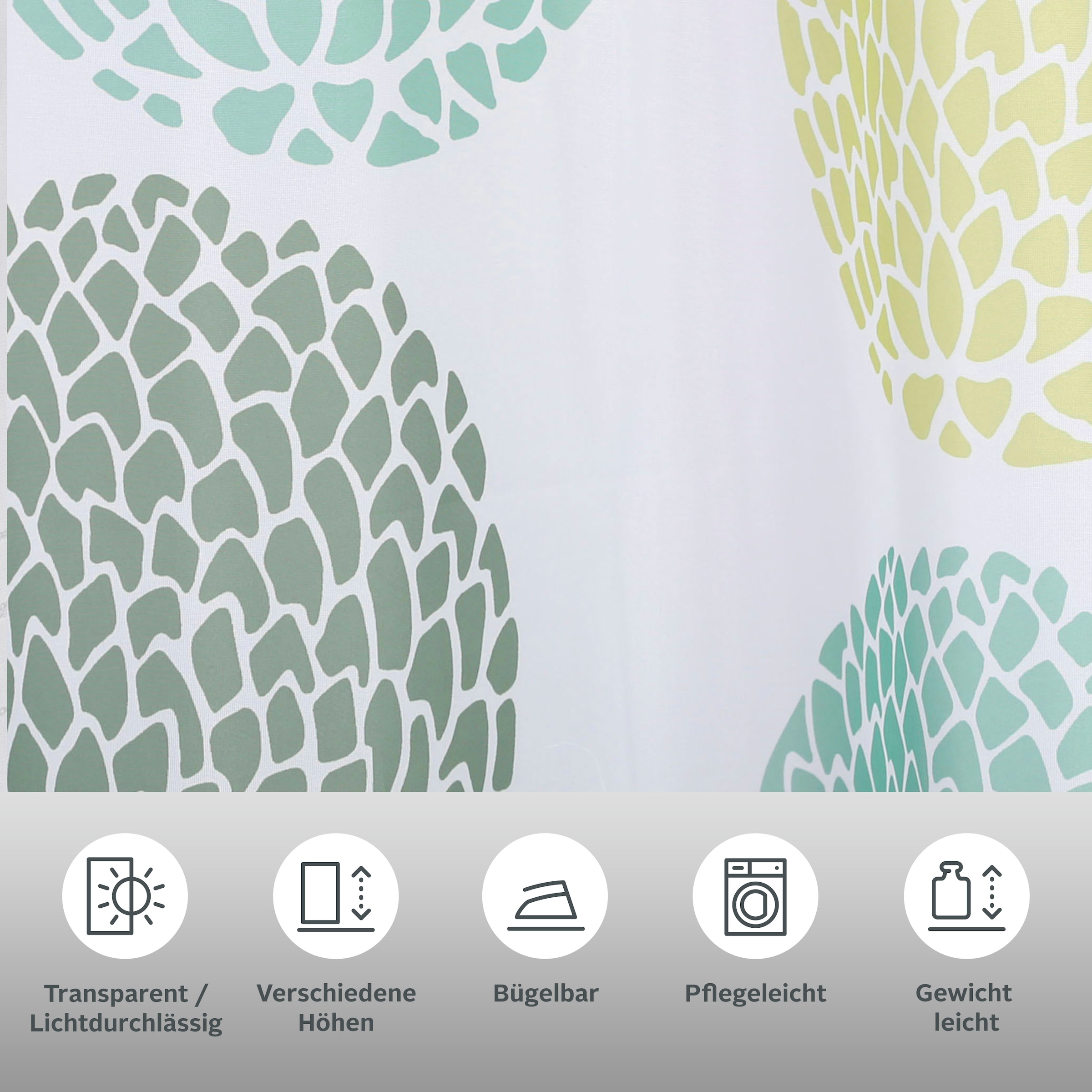 GOODproduct »BELEM, 1 Stück, transparent, Kreisemotiv« Ösen 1 Stk. tlg. 1 Schal, Polyester, Kreise