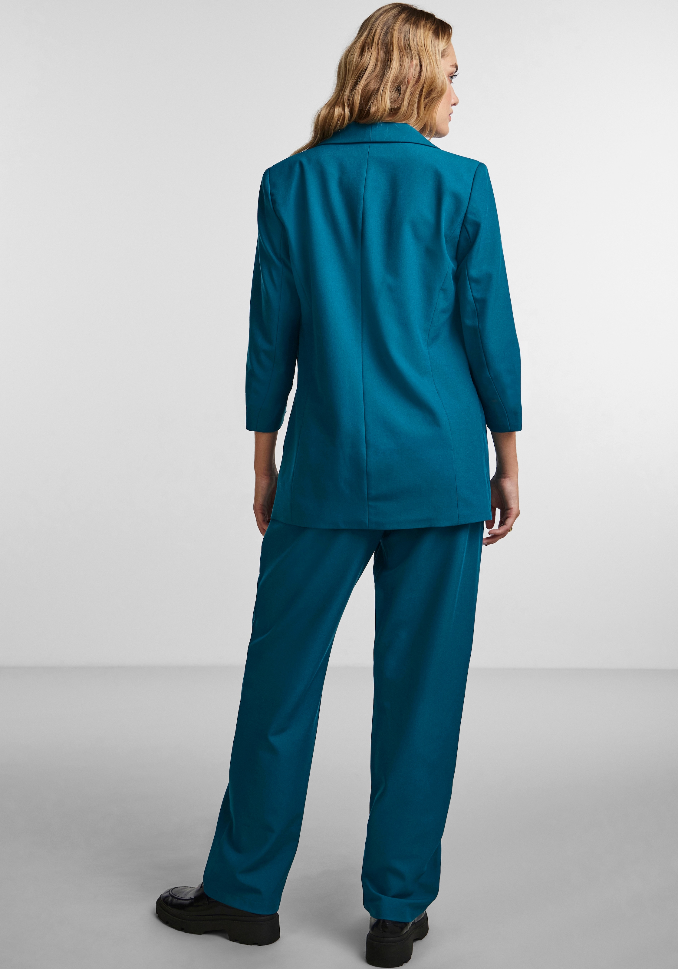 pieces Blazer chemisier »PCBOSELLA 3/4 BLAZER NOOS« Materialmix, regular fit