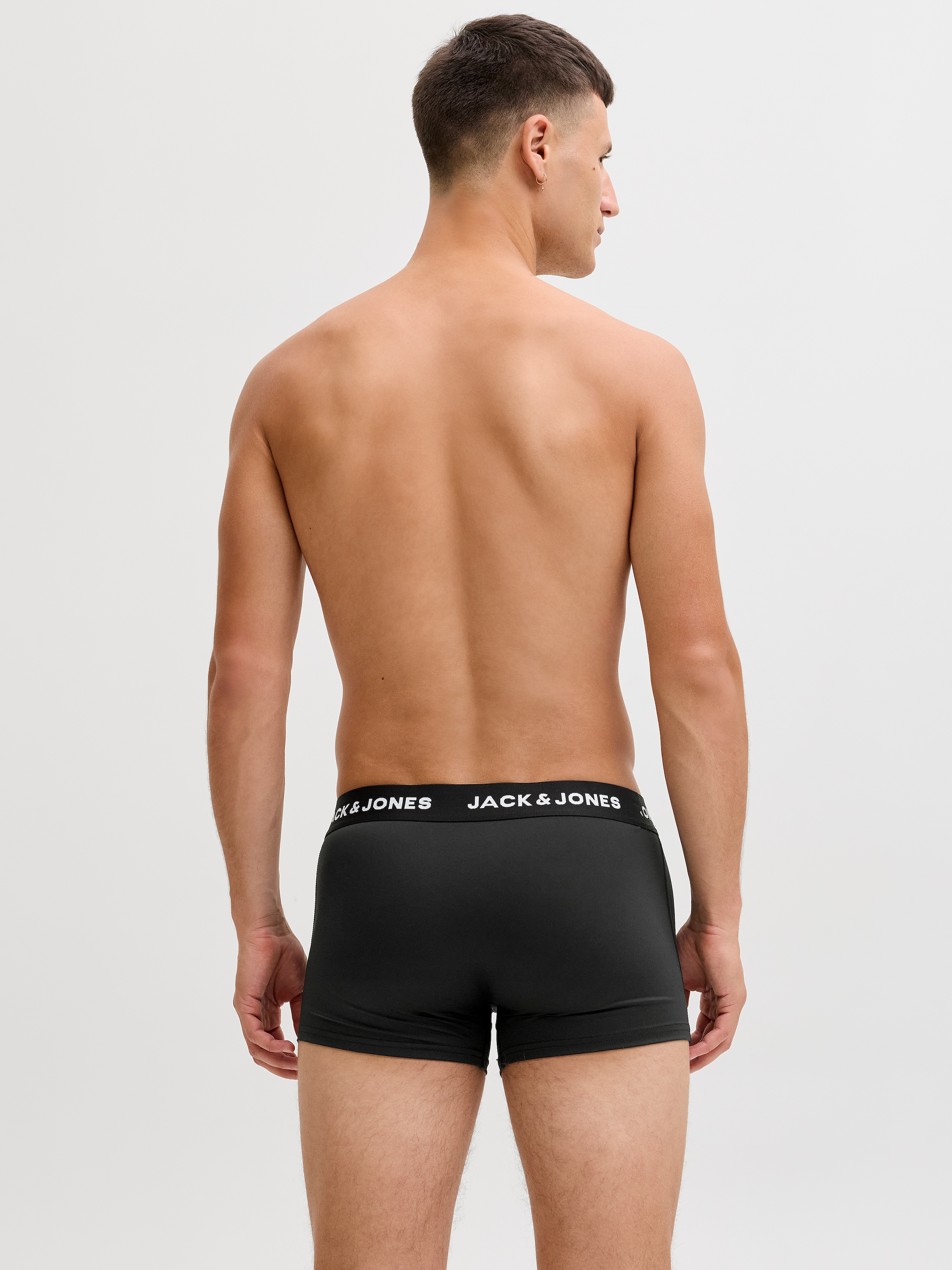 Jack & Jones Boxershorts »JACBASE Microfiber mit Gummibund, perfekter Passform, im 3er-Pack«, 3 Stk. eng anliegend, Single Jersey, Polyester