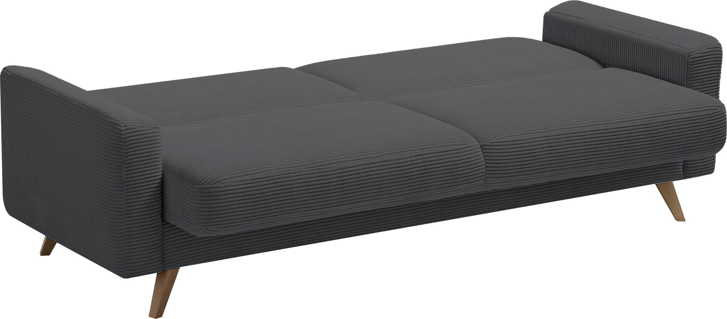 exxpo - sofa fashion 3-places »Samso, elegant und bequem, aktueller Cord Bezug, Kippcouch« hochwertige Verarbeitung, Schlafsofa inkl. Bettfunktion und Bettkasten
