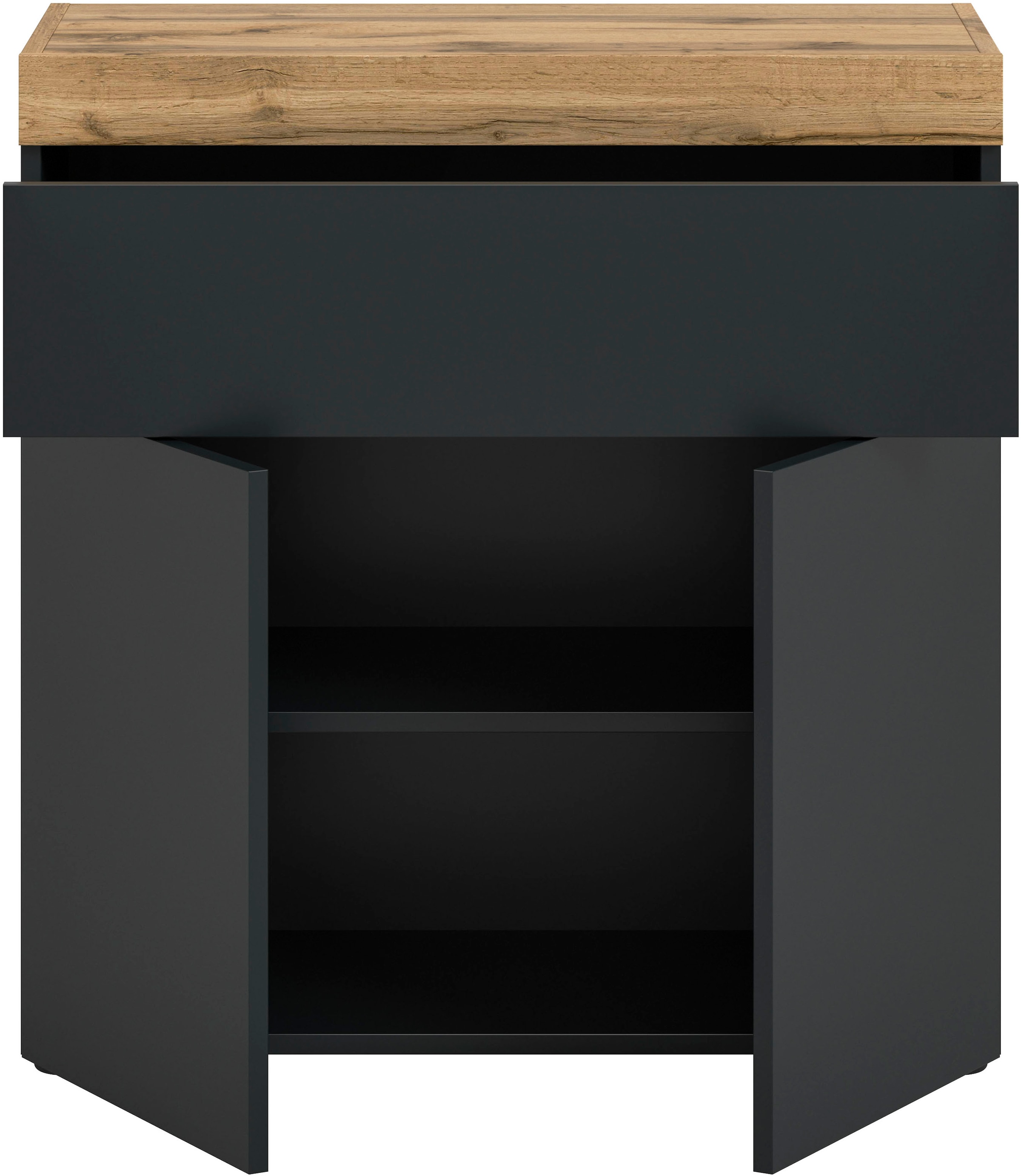 GOODproduct Commode »MAMBO, TOPSELLER!, Breite 77cm, 2 Türen, 1 Einlegeboden, 1 Schubkasten« 1 cuis tlg. Commode, buffet, salon, chambre à coucher