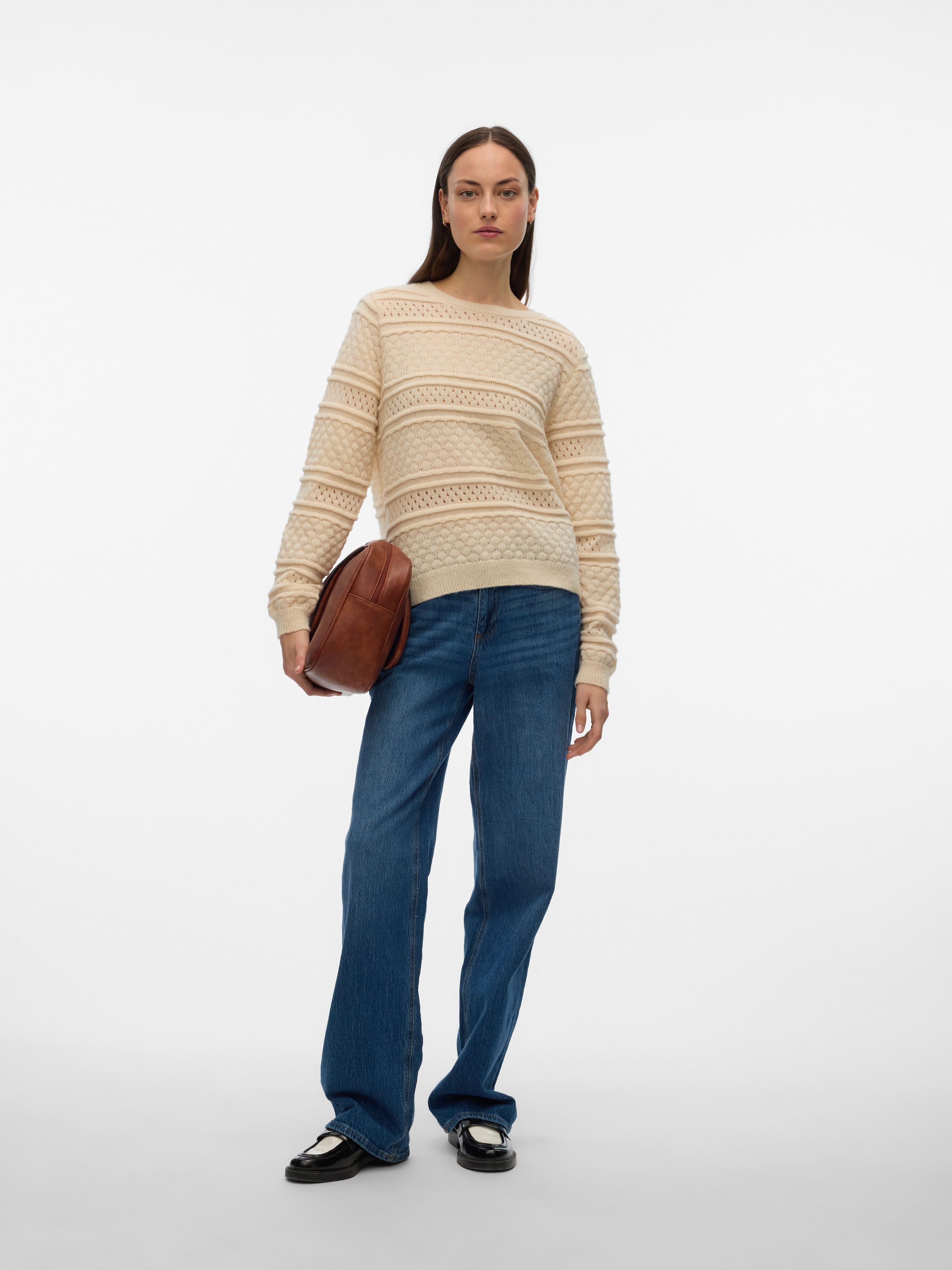 Vero Moda Pull en tricot »VMLEO LS O-NECK PULLOVER BF«