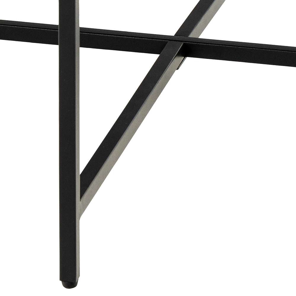 ACTONA GROUP Table basse »Lamoine« rond, Izmir mat noir, mélamine rugueuse, Ø70x42 cm