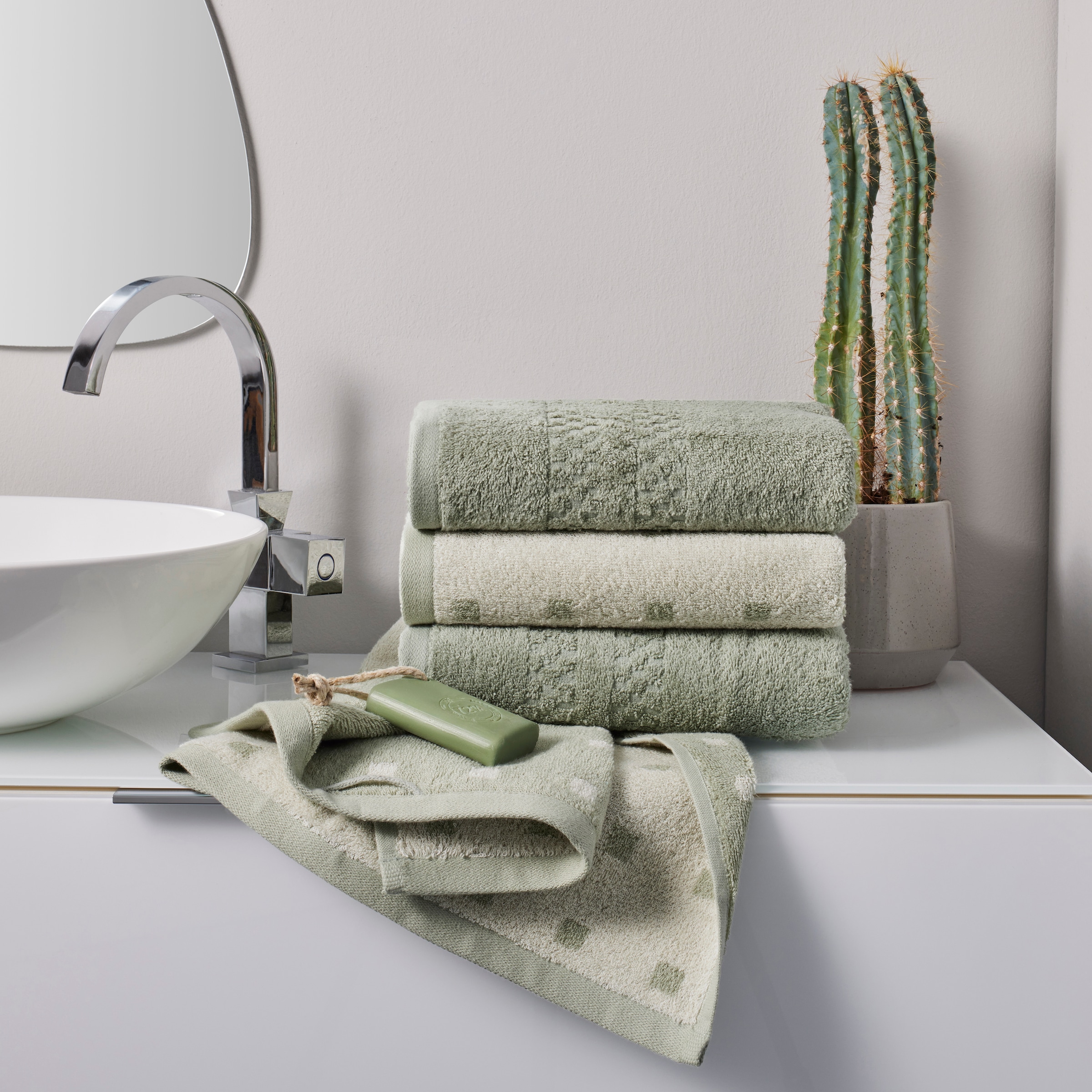 GOODproduct Handtuch »Regona, Handtücher 50x100cm, flauschig und weich, 500gr/m²« Premium Handtücher mit Bordüre, Set, 100% Baumwolle, 5 Jahre Garantie