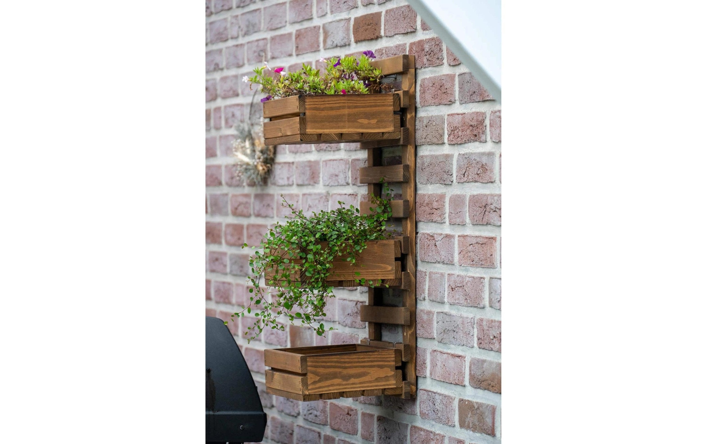 dobar Lit surélevé »3-stufige Blumenleiter für die Wandmontage«