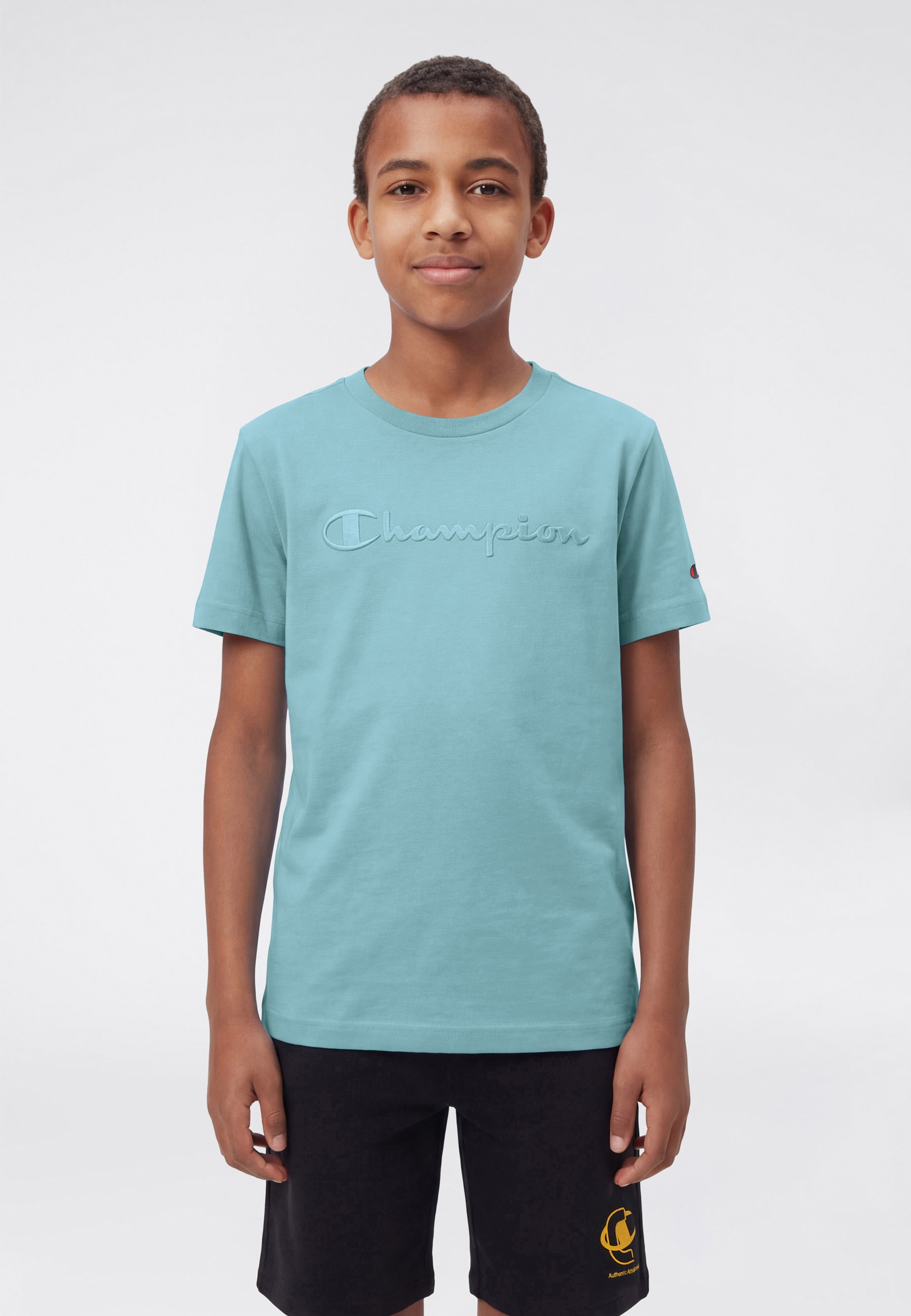 Champion T-Shirt »ICONS TONAL Crewneck T-Shirt with Large Logo« mit grossem Logo, Kurzarm, aus Baumwolle