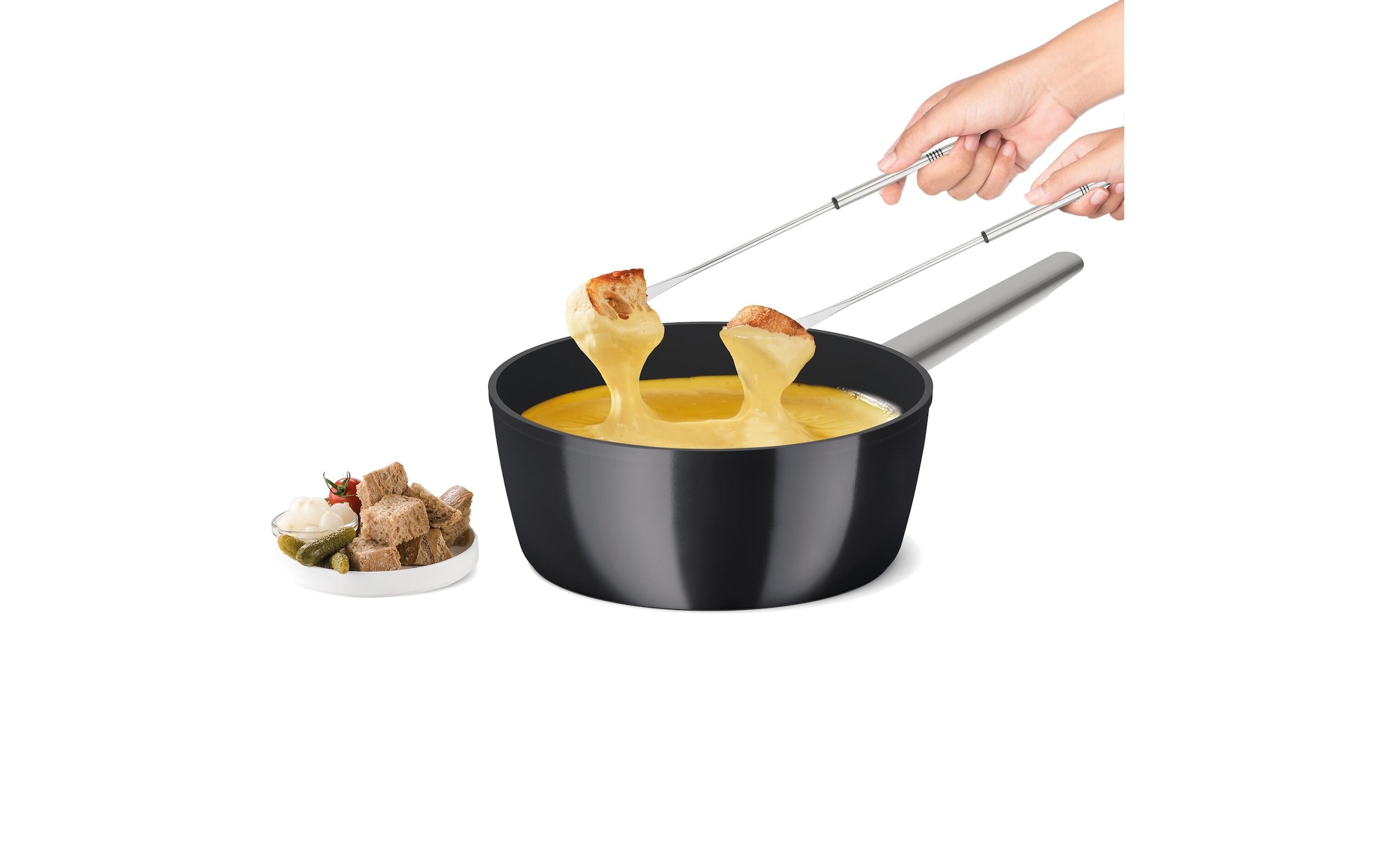 KOENIG Fondue »Fondue-Caquelon One for All« Kompatibel mit Elektro-, Gas-, Glaskeramik- und Induktionskochfeldern.