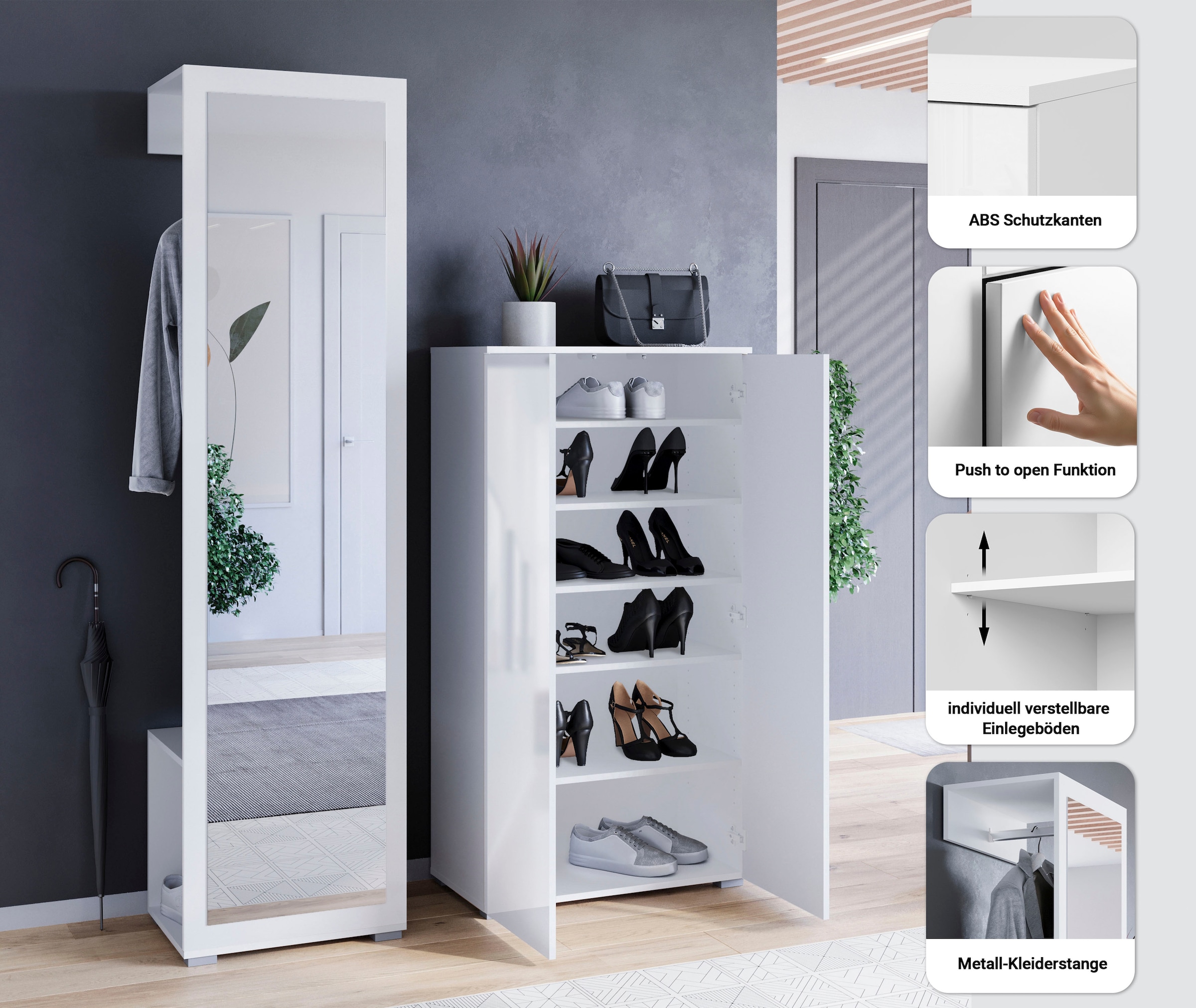 GOODproduct Garderoben-Set »PARIS/ TOKYO« Komplett-Set, 2 Stk. tlg.