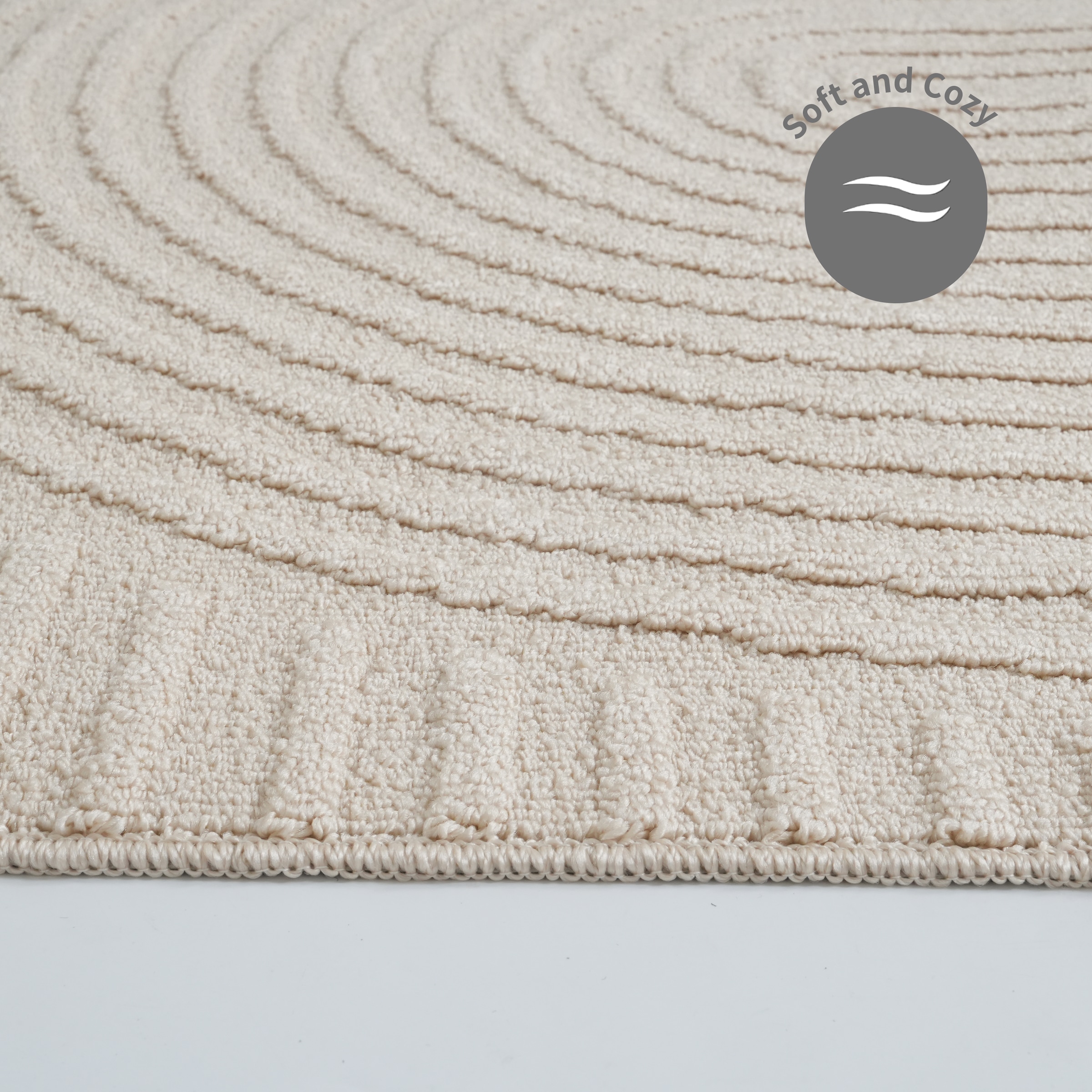 GOODproduct Tapis »Jola, In- und Outdoor geeignet, Hoch-Tief-Design, Scandi« Rectangulaire 9 mm Höhe Hoch-Tief-Struktur, Zen, Wetterfest & UV-beständig, Balkon, Camping
