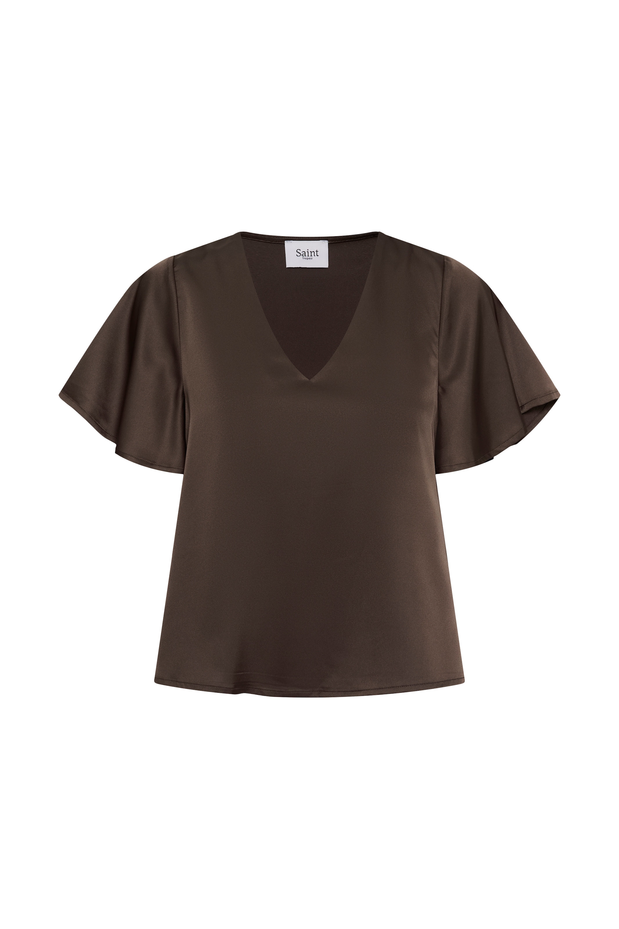 Saint Tropez Blouse à manches courtes »LodisaSZ SS Blouse« mélange de matériaux, coupe régulière