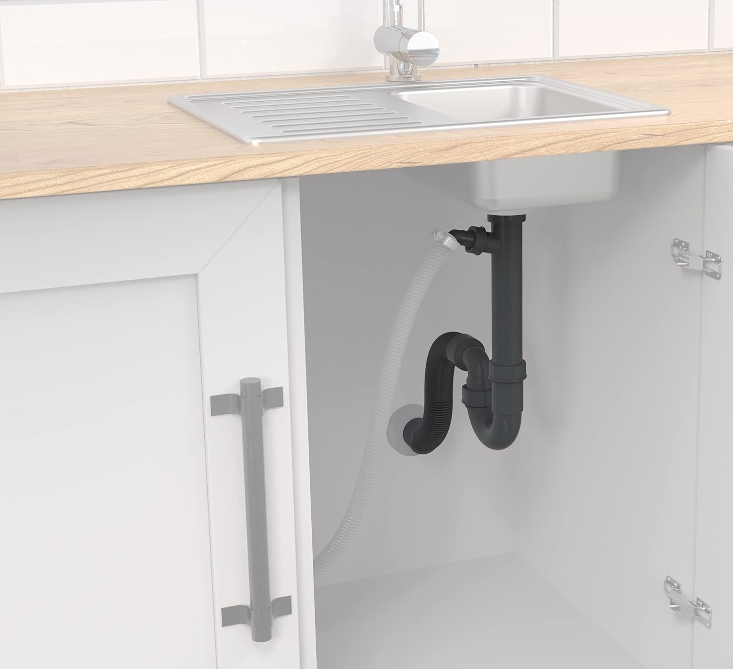 Kirchhoff Siphon »ECO-SAVE« Set,  1 1/2" x 3/4"T x 40/50 mm, mit Geräteanschluss