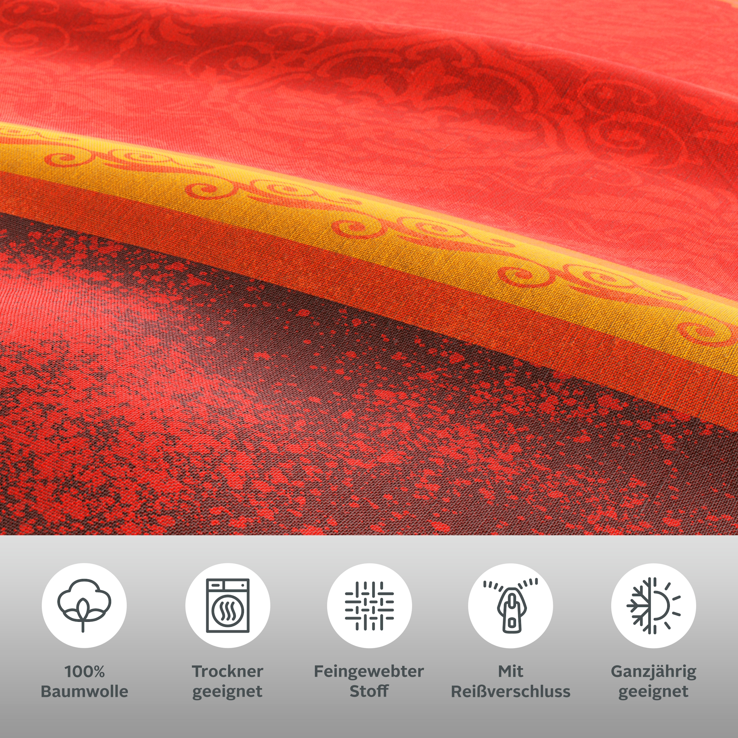 Home affaire Bettwäsche »Sonnenham« 2 tlg. in Gr. 135x200 oder 155x220 cm, 100% Baumwolle, Paisley