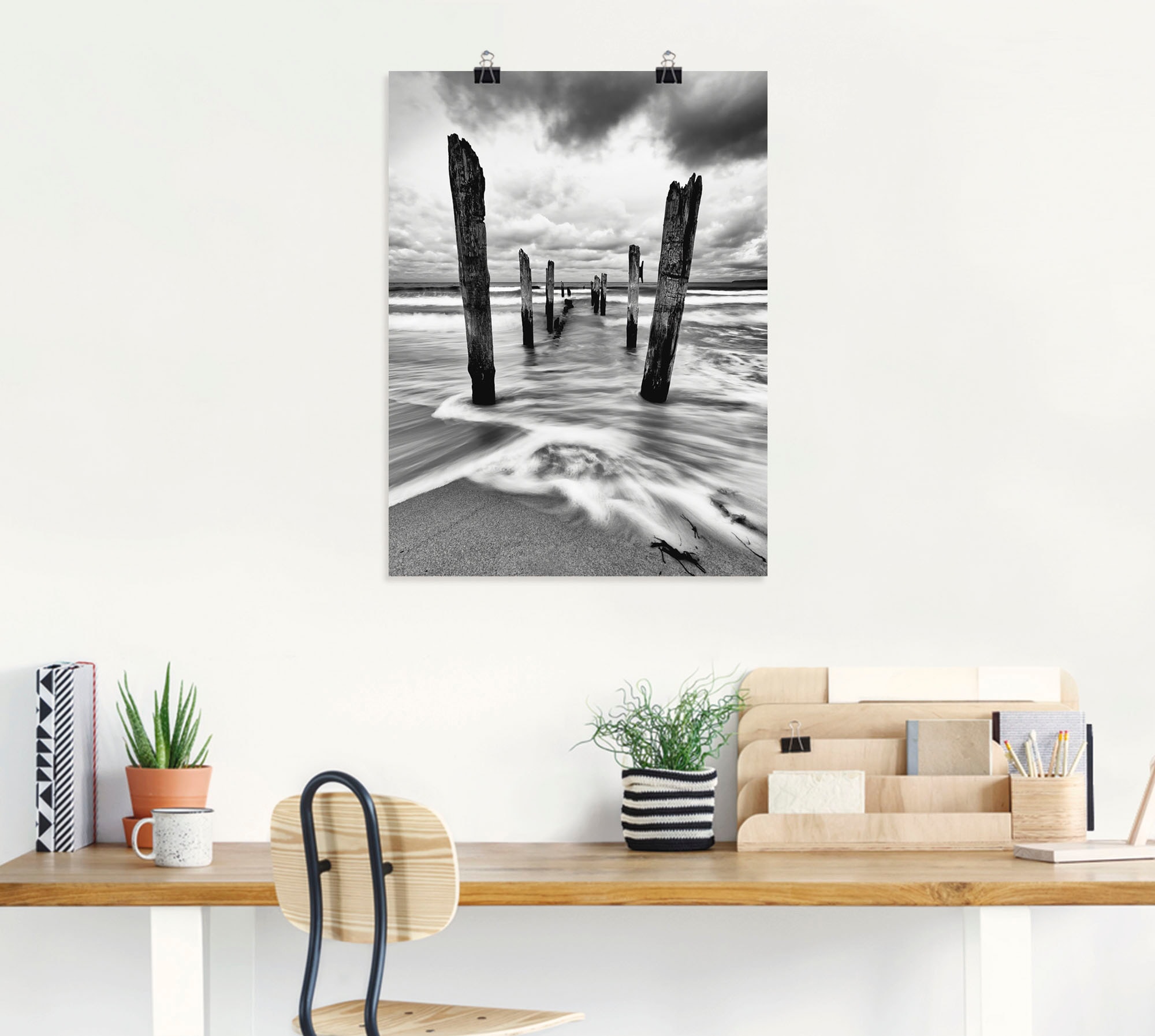 Artland »Holzstangen am Ostseestrand« 1 cuis tlg. ohne Rahmen