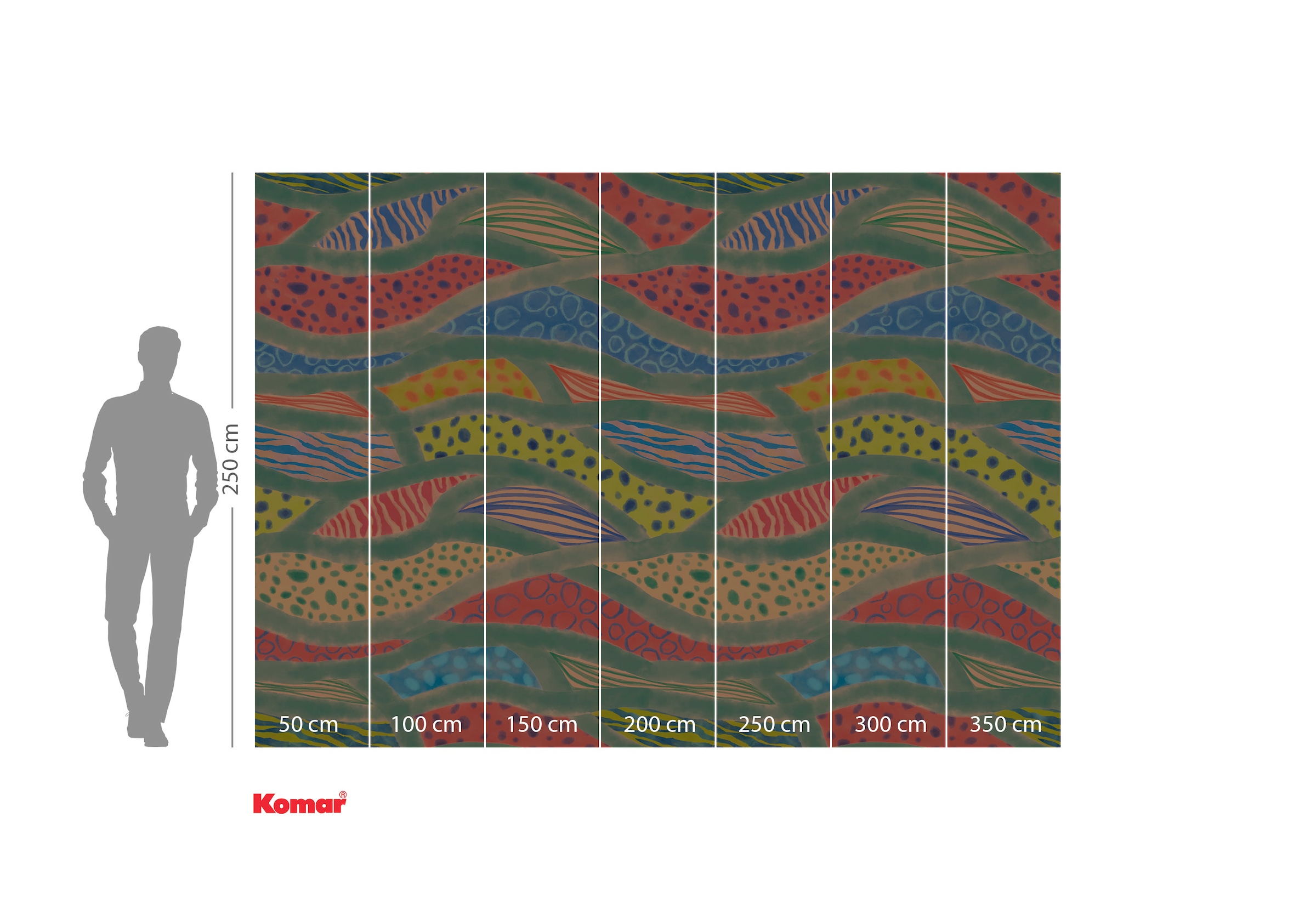 Komar Fototapete »Komar Vlies Fototapete - Wave Symphony - Grösse 350 x 250 cm« bedruckt glatt