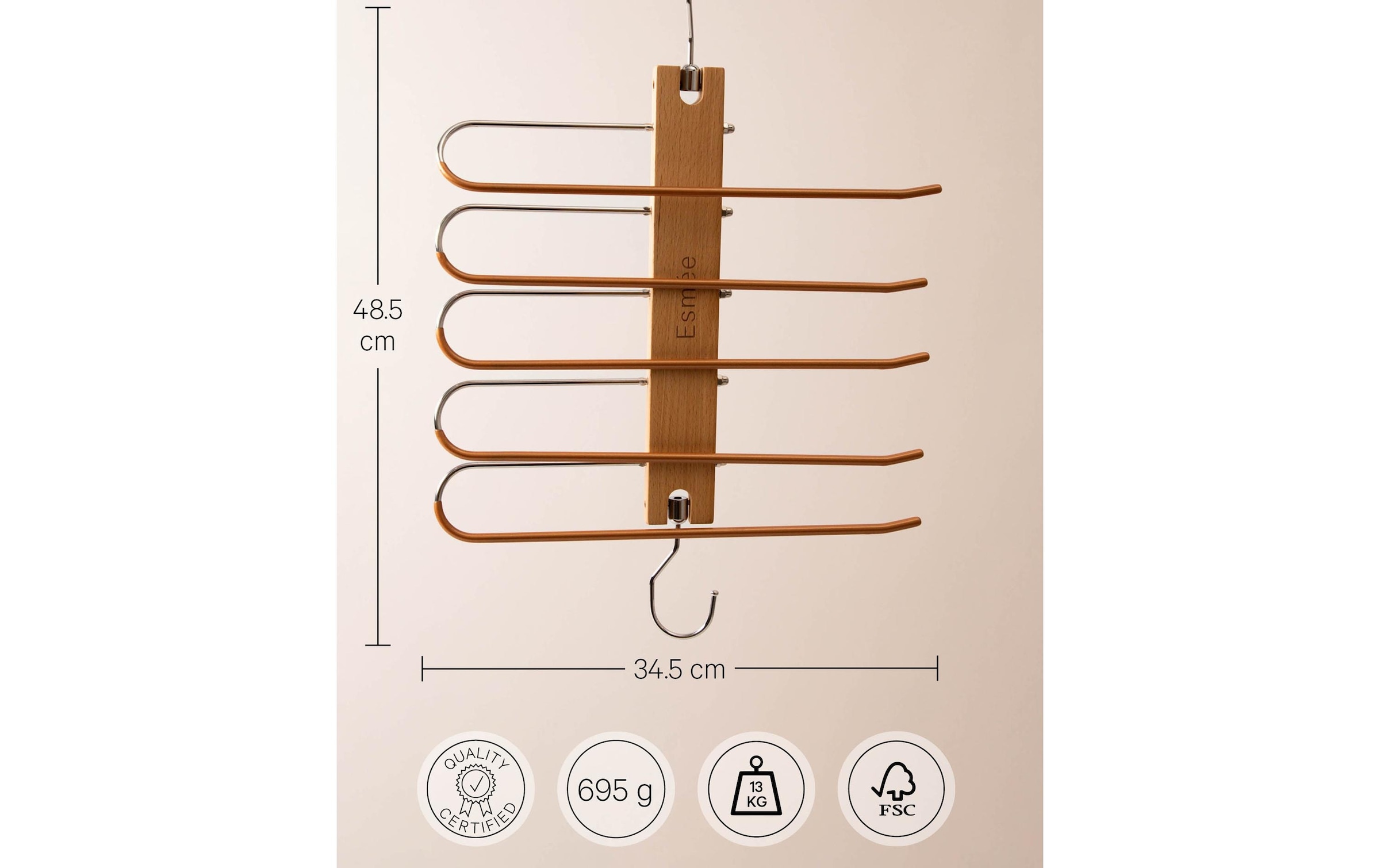 Esmée Kleiderbügel »mit Gummibeschichtung 1 Stück«