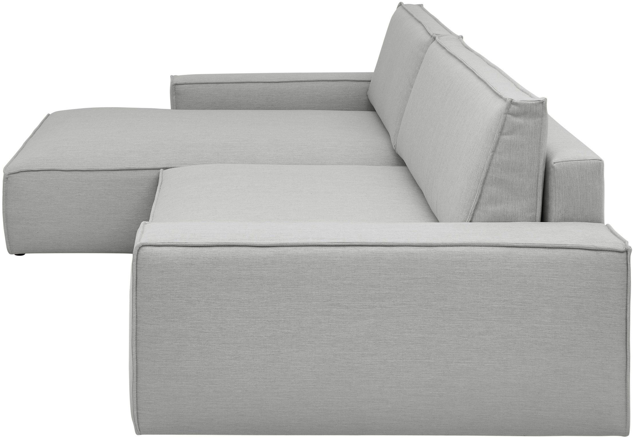 Home affaire Canapé d'angle »NEU: SHERWOOD XXL 284, Big-Sofa L-Form, tiefe Sitzfläche 95 cm, Cord« Recamiere rechts/links, als Schlafsofa stellbar, Cord u. Leinenoptik