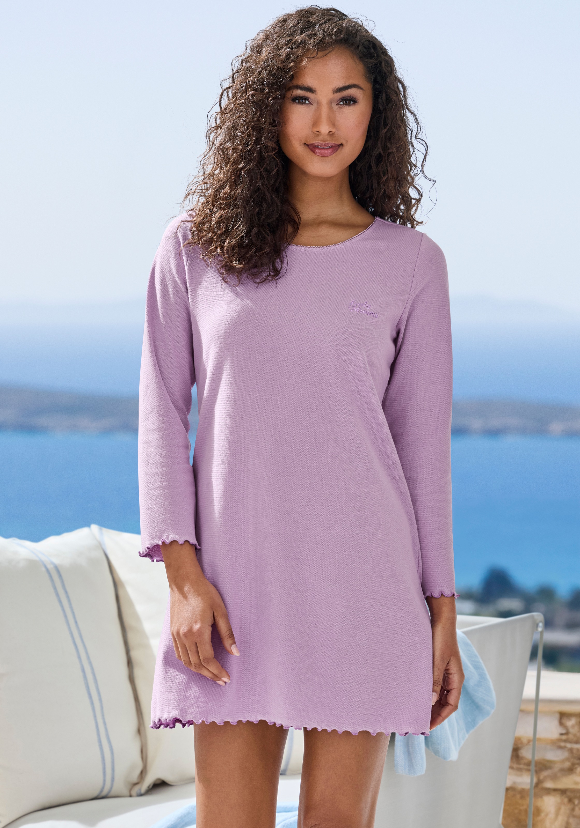 Vivance Dreams Chemise de nuit 1 pièce, 1 tlg. avec bords babylock