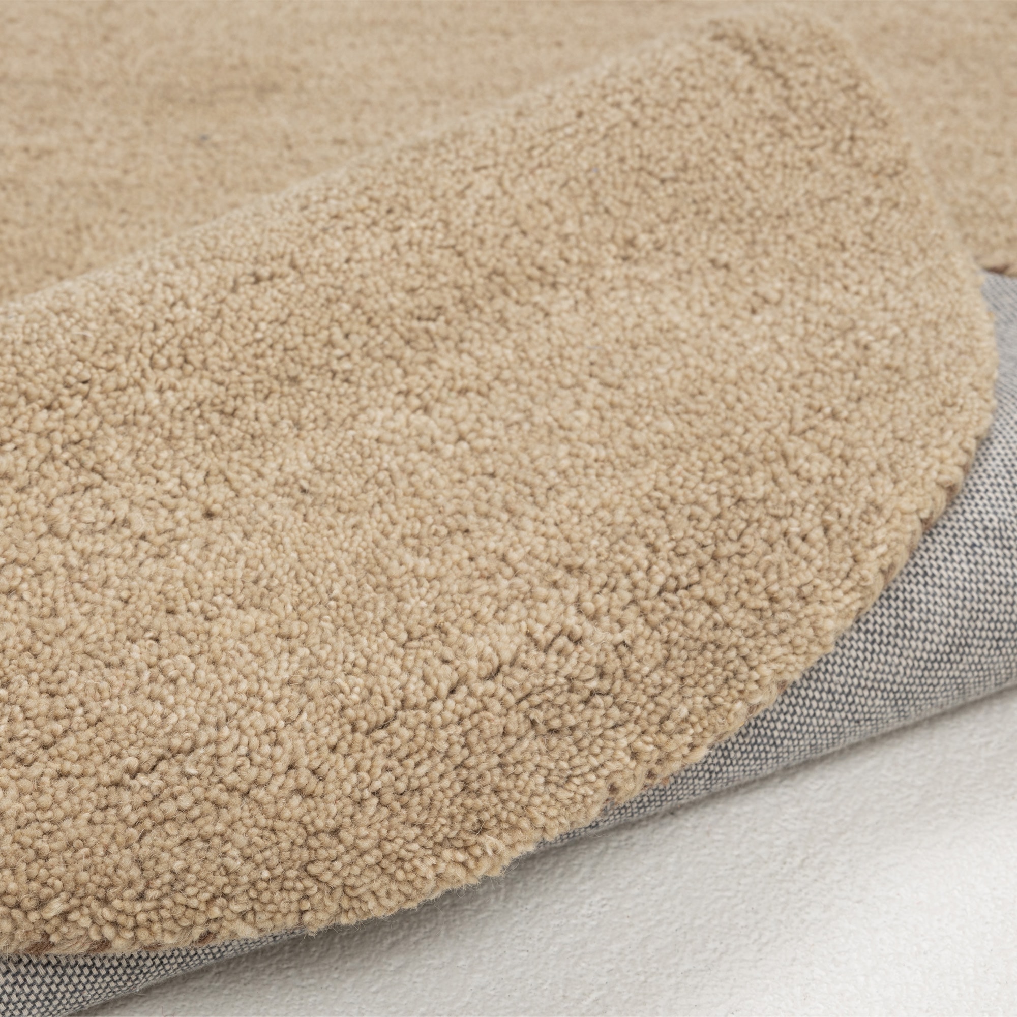 THEKO Tapis en laine »Gabbeh Uni, Handgefertigt, Teppich, meliert, reine Wolle,« ovale 14 mm Höhe Schlafzimmer, Wohnzimmer, Esszimmer, auch als Läufer, eckig  oder rund