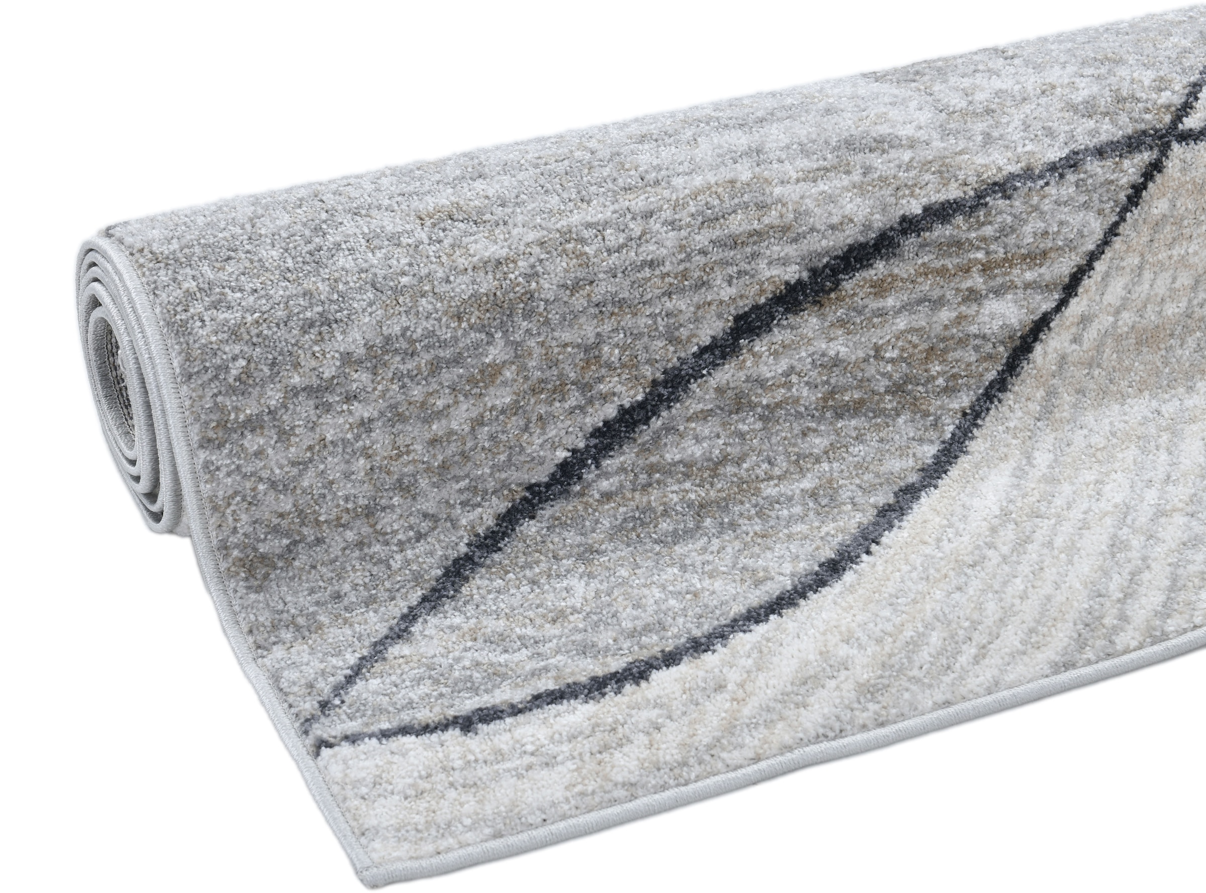 my home Teppich »Esmea« rechteckig 9 mm Höhe modernes Wellen Muster, pflegeleicht, Wohnzimmer, Schlafzimmer