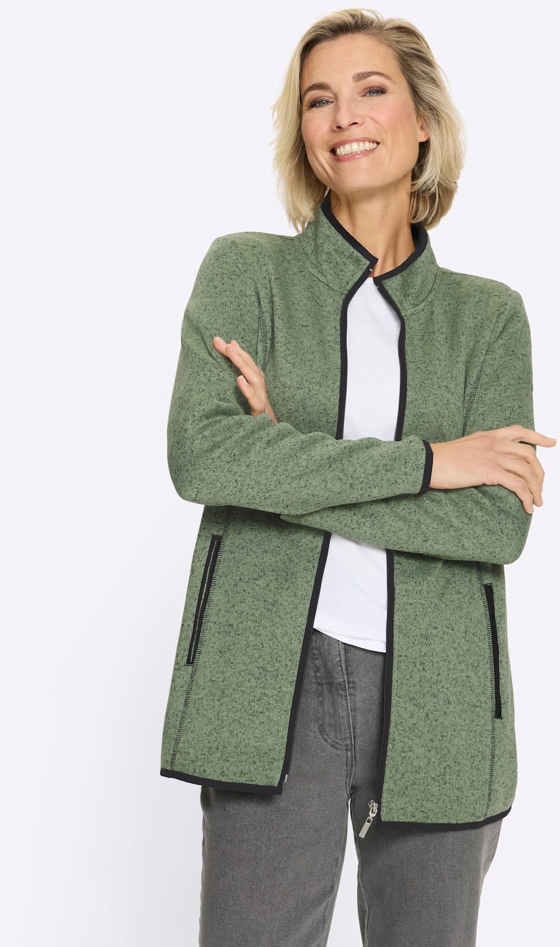 Classic Basics Veste en laine polaire sans capuche