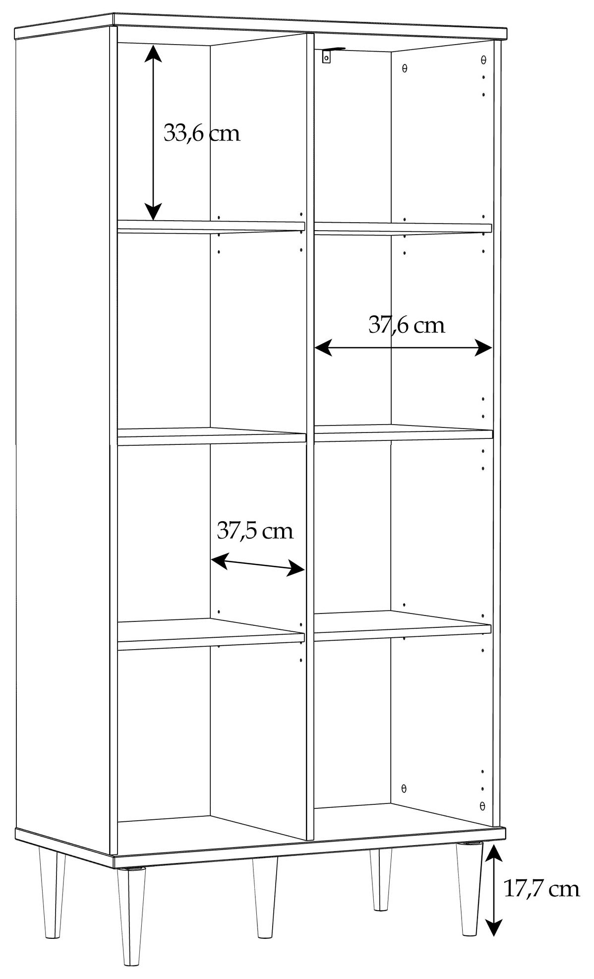 GOODproduct Kleiderschrank »ELLIAN, Kinderzimmerschrank, Rattan, Wiener Geflecht, 80cm breit« Boho-Stil, Holzfüsse, Metallgriffe, Made in EU, viel Stauraum, FSC®