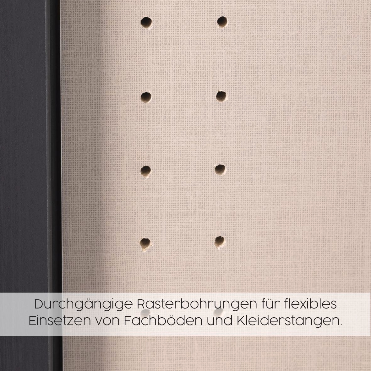 GOODproduct Armoire à portes battantes »Kleiderschrank Schrank Garderobe Wäscheschrank CHALLENGER« Largeurs 181/226 cm, hauteurs 197/210 cm,  poignées métalliques gris métal et tiroirs spacieux MADE IN GERMANY