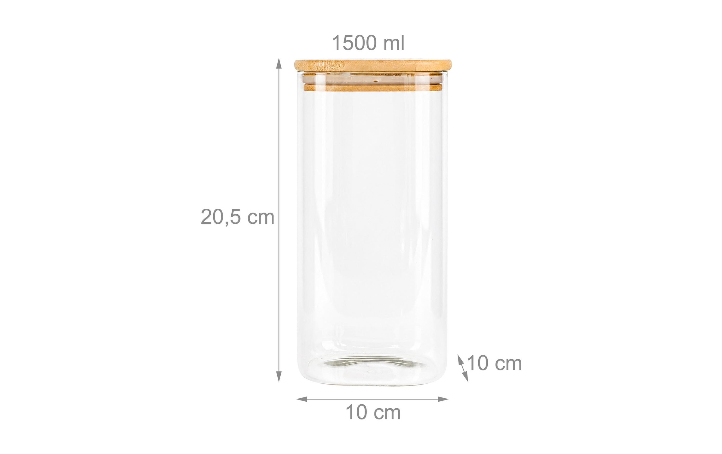 relaxdays Bocal à provisions »1500 ml, 9 Stück«