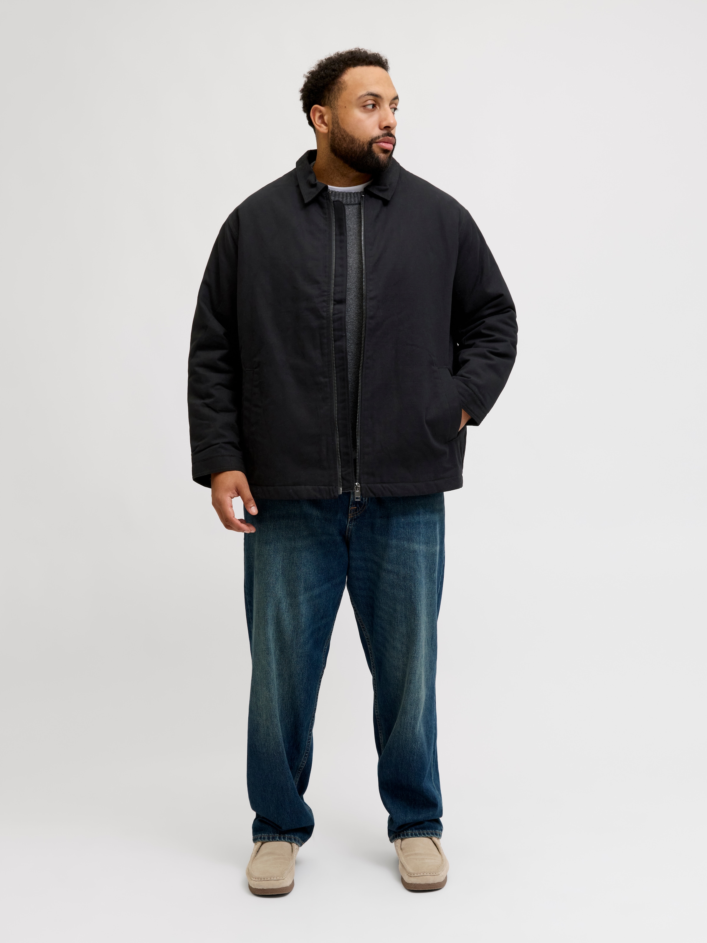 Jack & Jones PlusSize Outdoorjacke »JJEDOVER WORKER JACKET SN PLS« ohne Kapuze