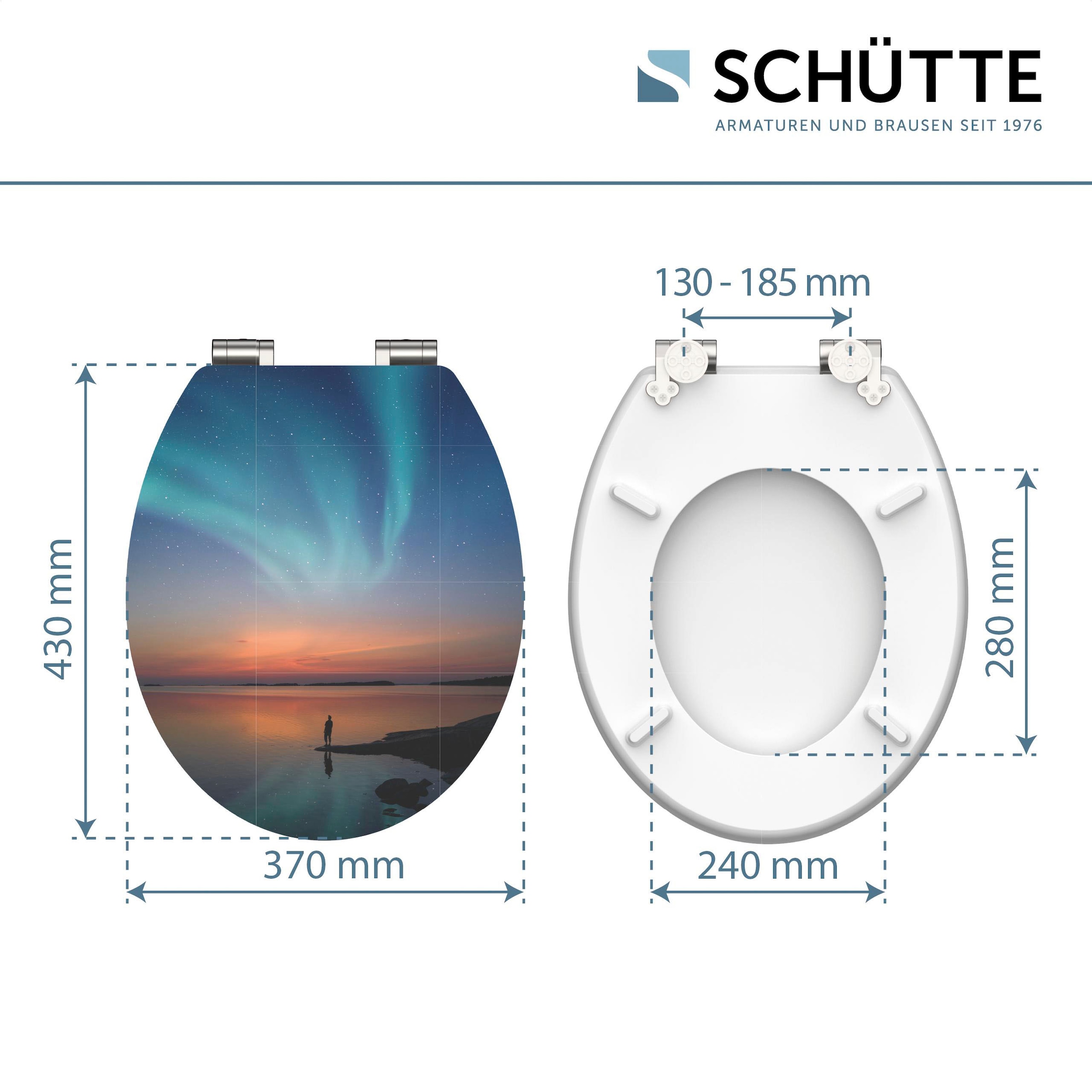 Schütte WC-Sitz »POLAR LIGHTS« bruchsicher und kratzfest, Absenkautomatik, Standardmass