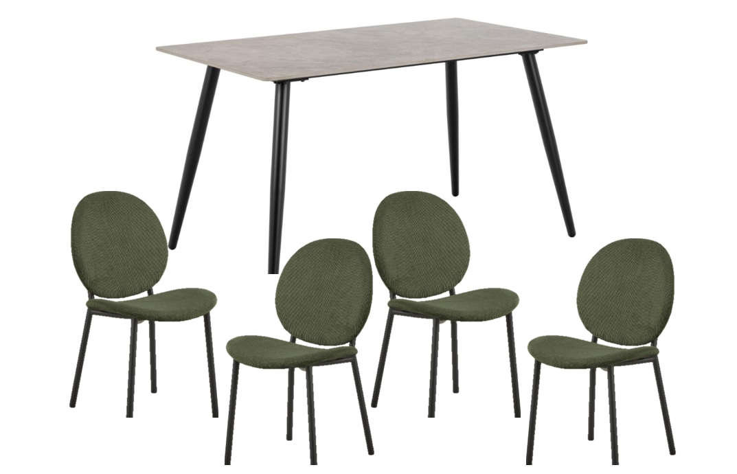 ACTONA GROUP Set de salle à manger »Essgruppe, Speisetisch mit Stühlen« Ensemble complet, 1 table + 4 chaises, 5 cuis tlg.