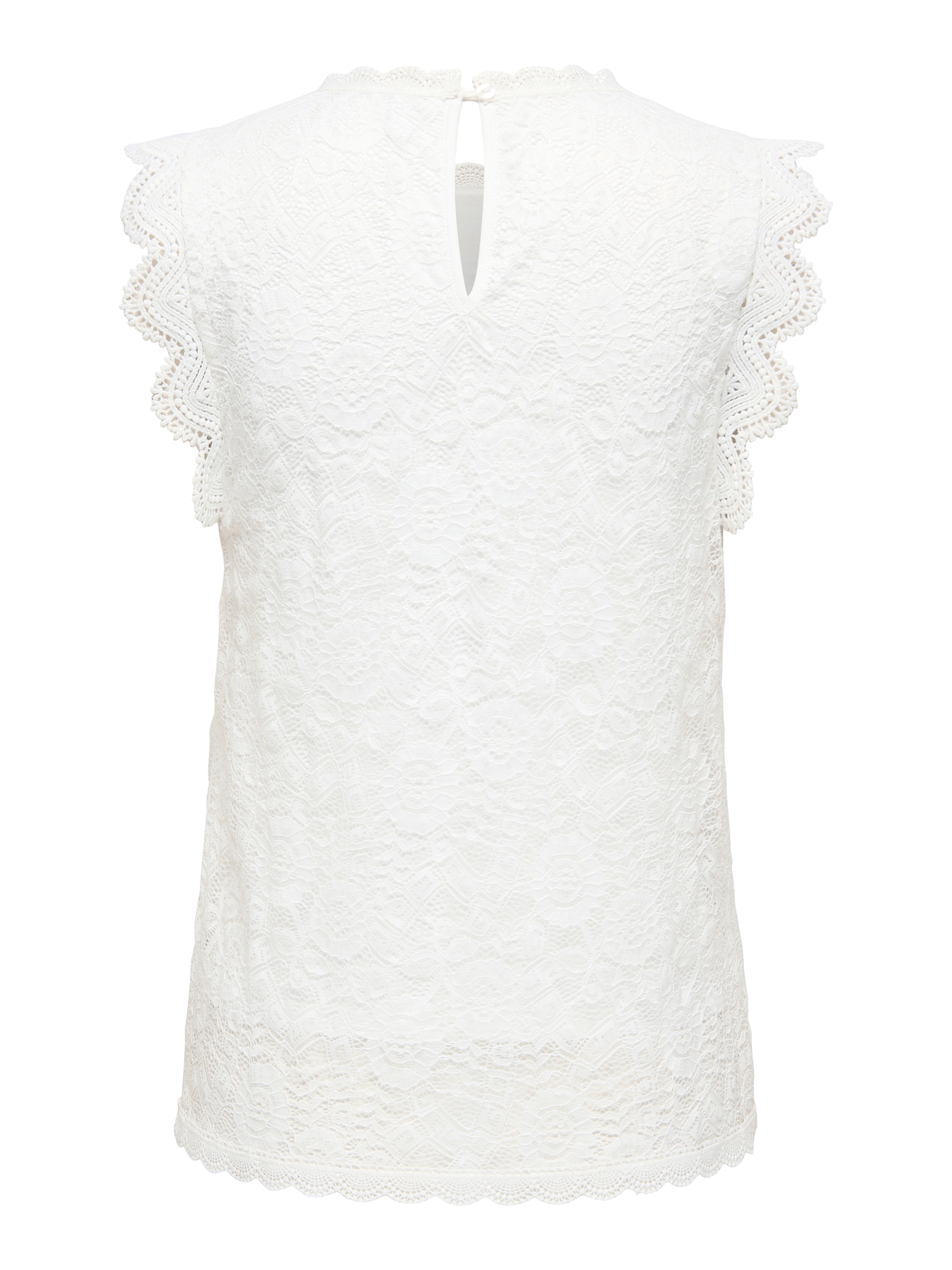 ONLY Top en dentelle »ONLSINE S/L LACE TOP CS JRS« mélange de matières, coupe régulière, col rond