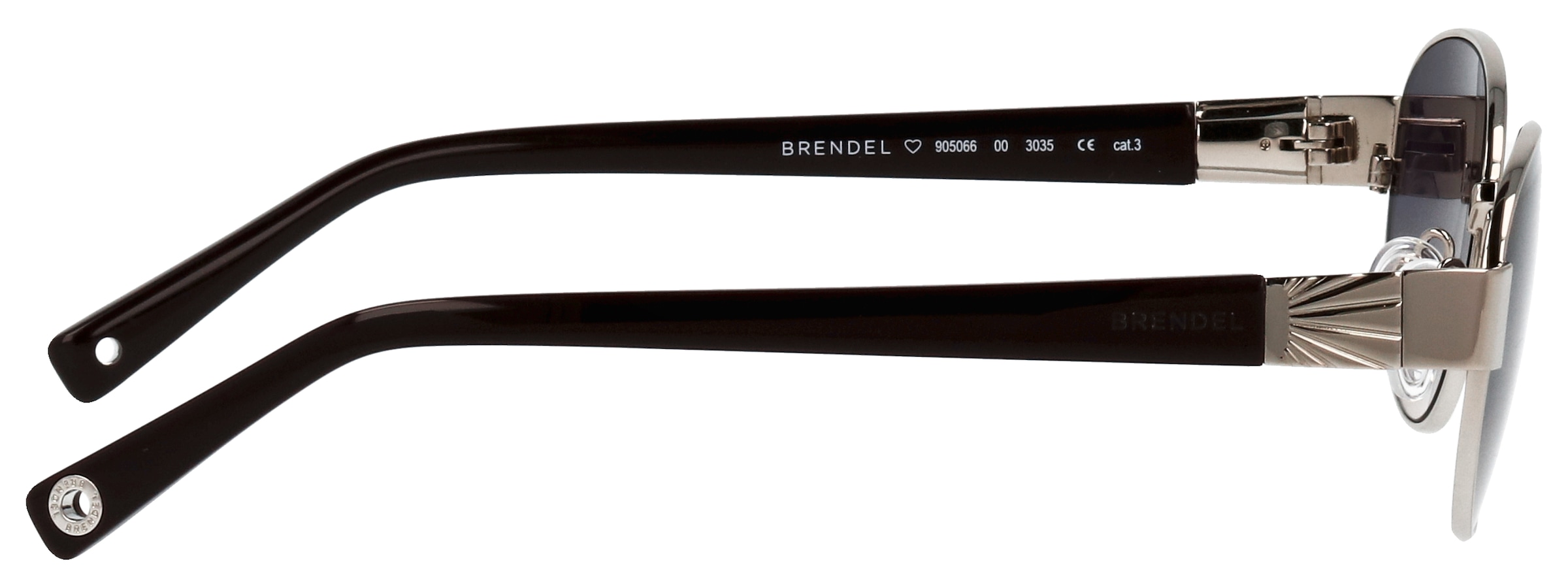 BRENDEL eyewear Lunettes de soleil »Modell 905066« Form Oval, Logoschriftzug auf Bügel, Metallfassung