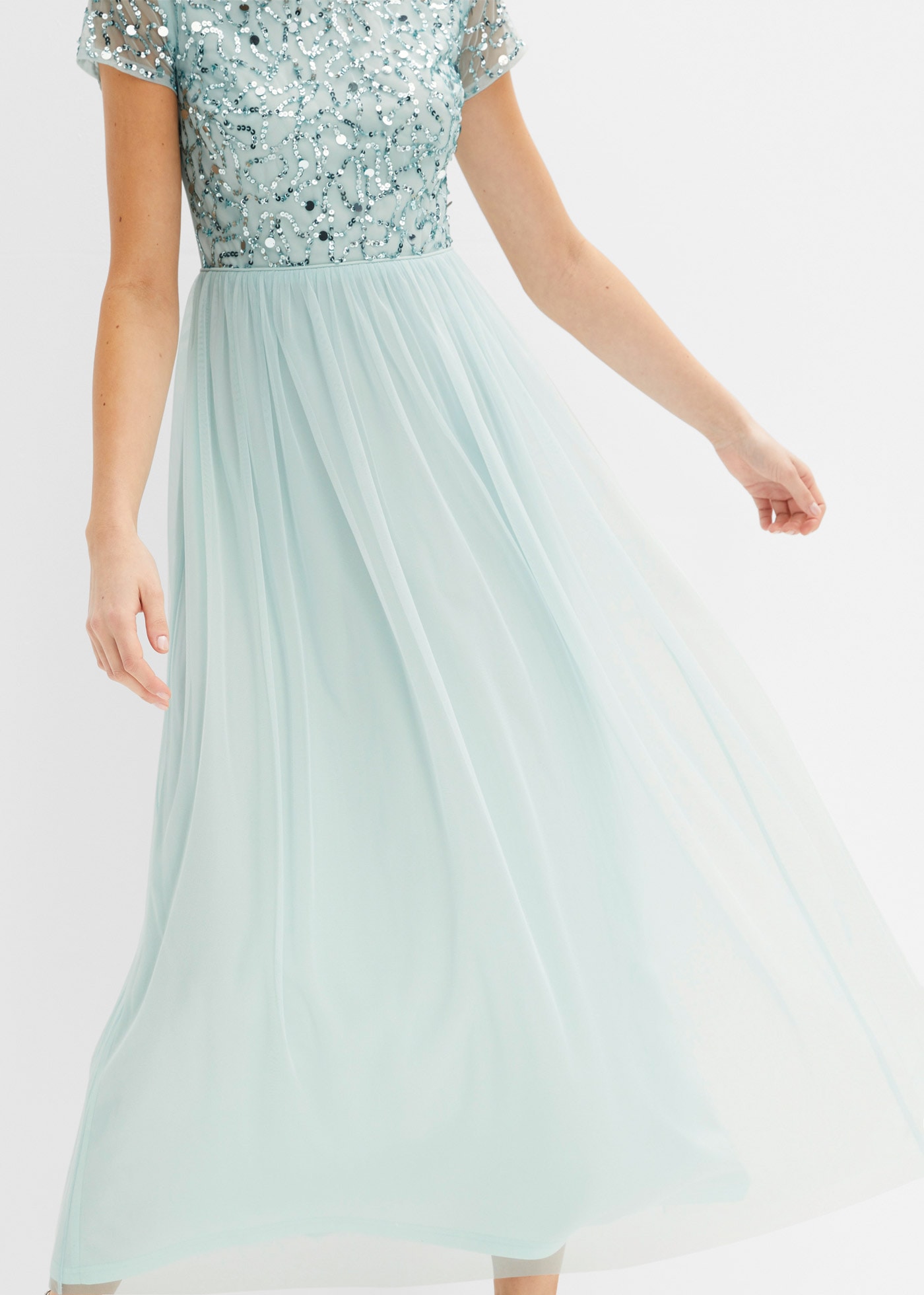 bonprix Maxi robe für festliche Anlässe, aus Polyester, ausgestellte Passform